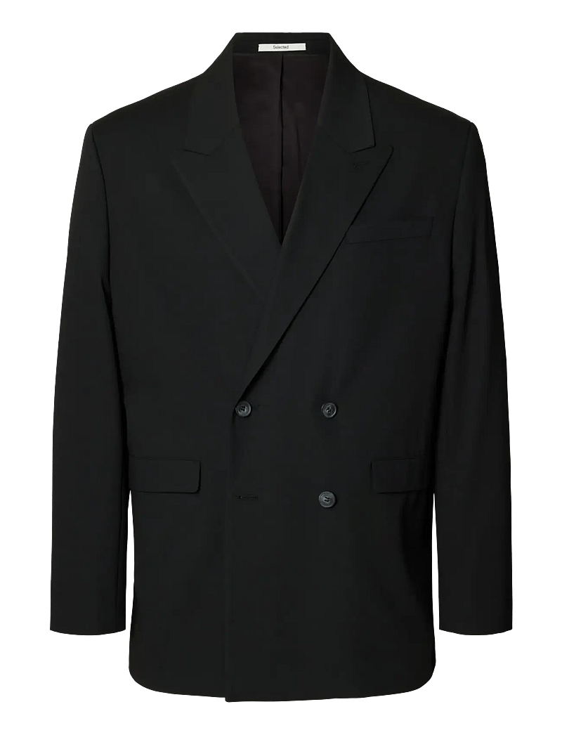 Selected - SLMRELAXED-LIAM DB BLZ NOOS - dubbelknäppta kavajer - black - 1