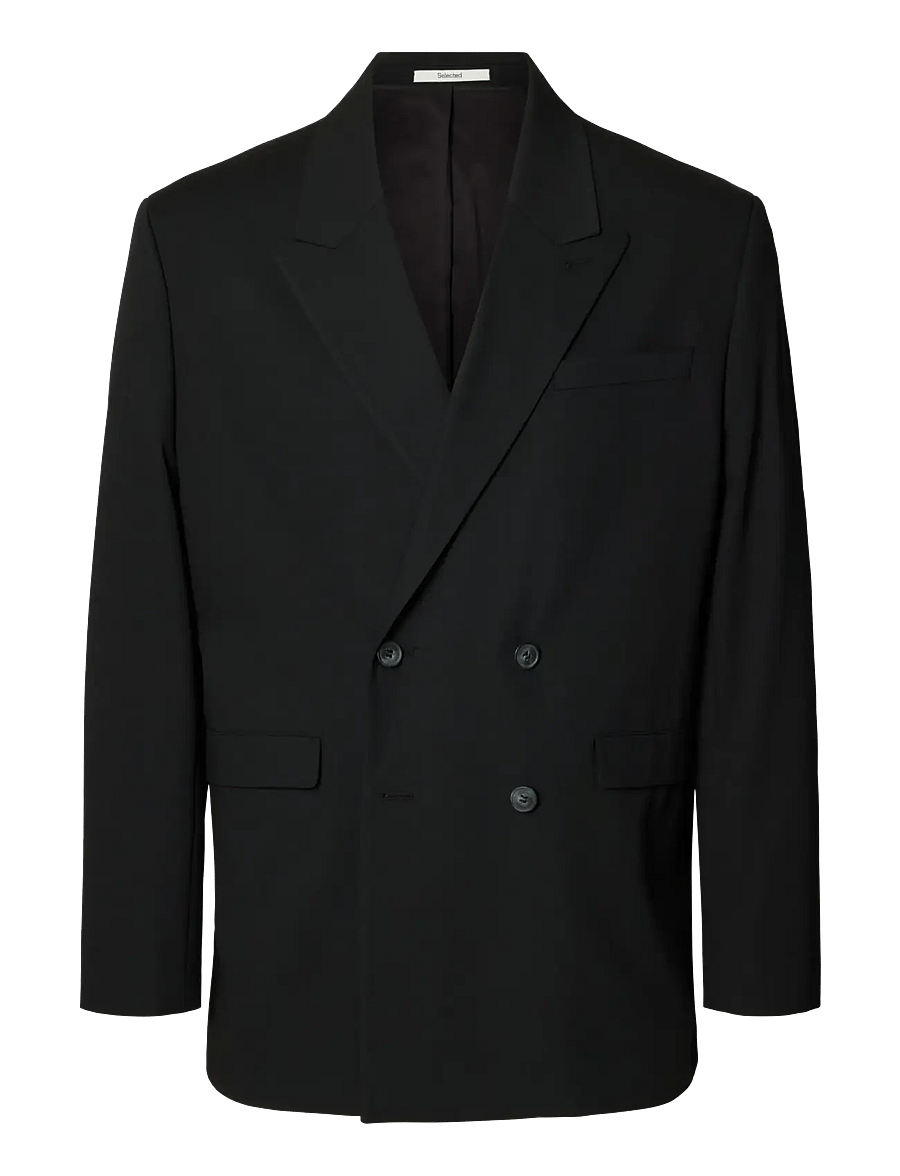 Selected - SLMRELAXED-LIAM DB BLZ NOOS - dobeltkneppede blazere - black - 1