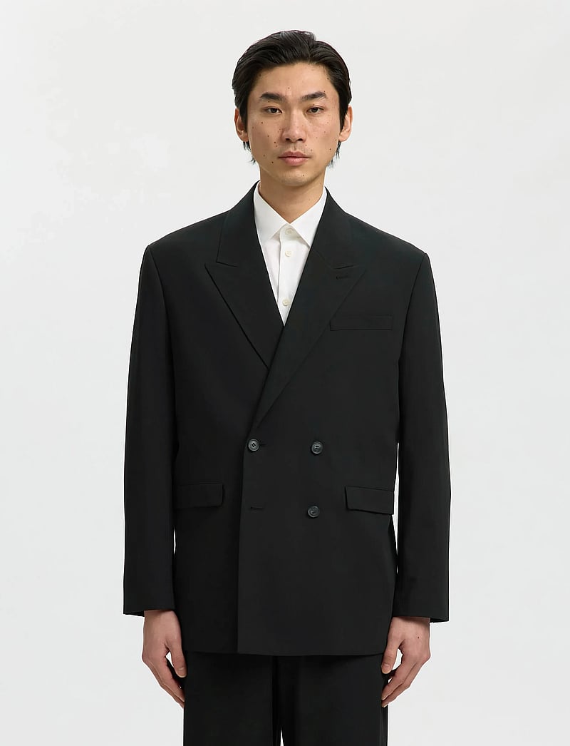 Selected - SLMRELAXED-LIAM DB BLZ NOOS - dubbelknäppta kavajer - black - 0