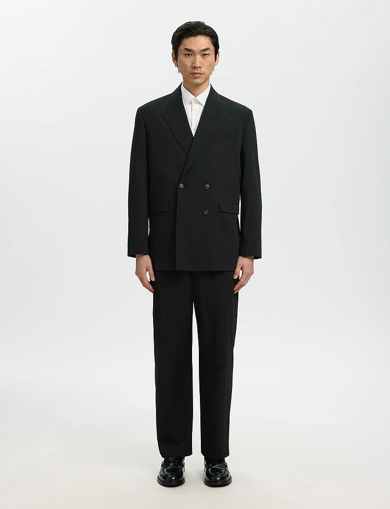 Selected - SLMRELAXED-LIAM DB BLZ NOOS - dubbelknäppta kavajer - black - 3