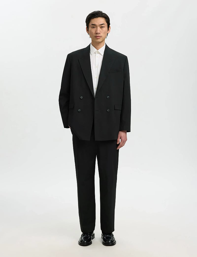 Selected - SLMRELAXED-LIAM DB BLZ NOOS - dubbelknäppta kavajer - black - 5