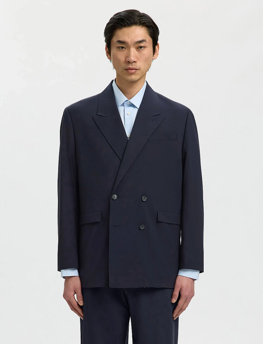 Selected - SLMRELAXED-LIAM DB BLZ NOOS - kahe rinnatisega pintsakud - navy blazer - 0