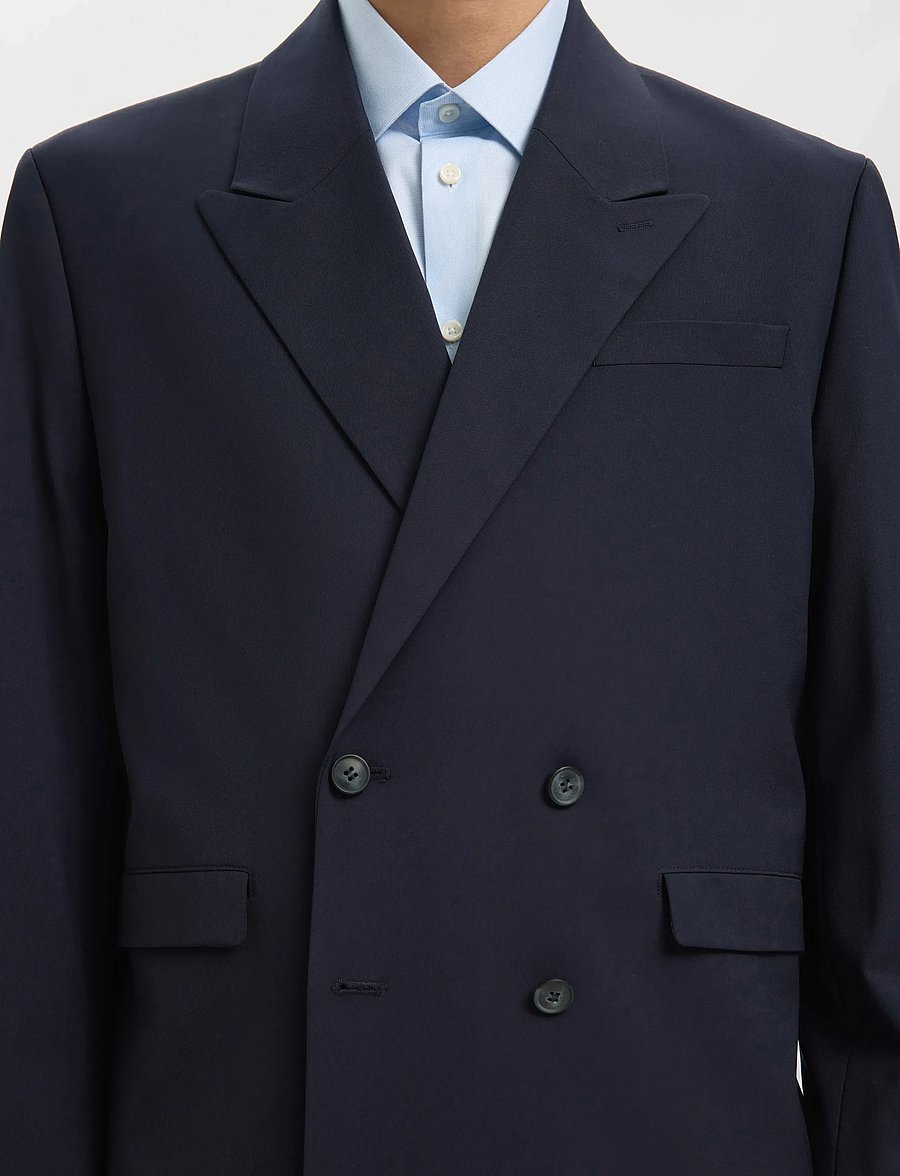 Selected - SLMRELAXED-LIAM DB BLZ NOOS - kahe rinnatisega pintsakud - navy blazer - 4