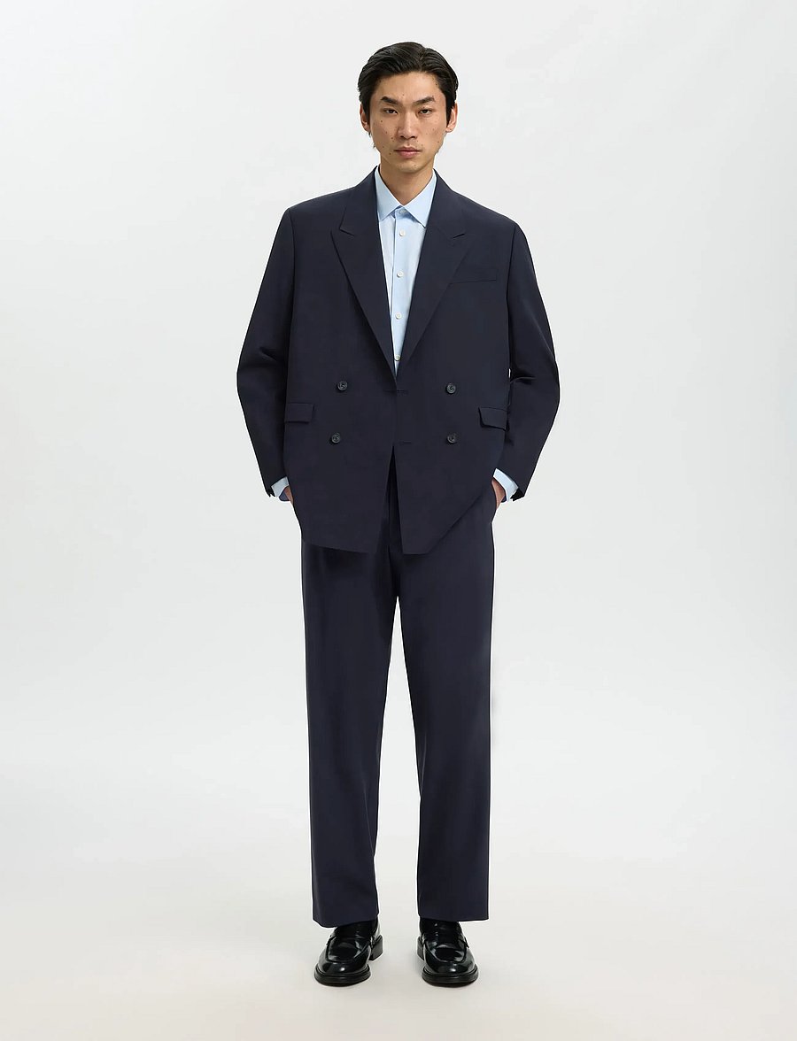 Selected - SLMRELAXED-LIAM DB BLZ NOOS - kahe rinnatisega pintsakud - navy blazer - 5