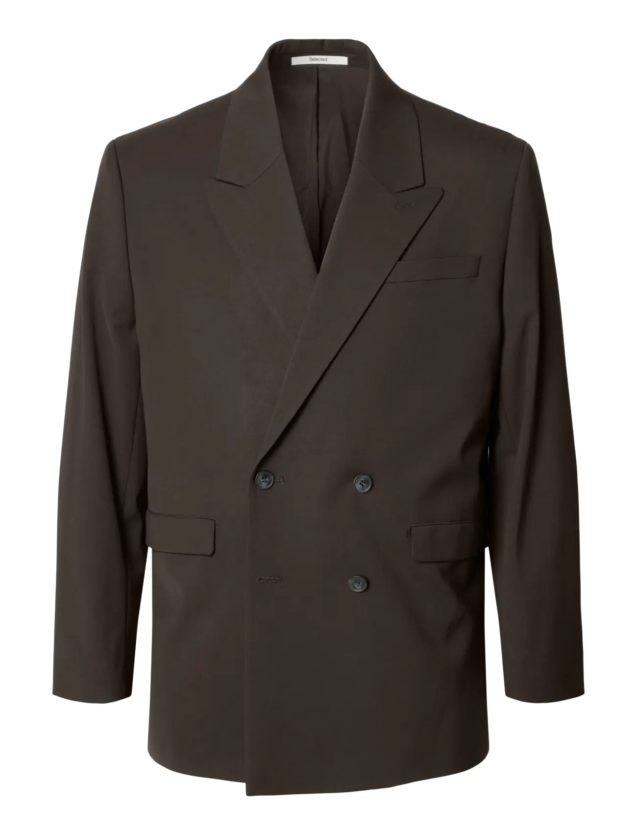 Selected SLMRELAXED-LIAM DB BLZ NOOS - Winter deals - TURKISH COFFEE / brown