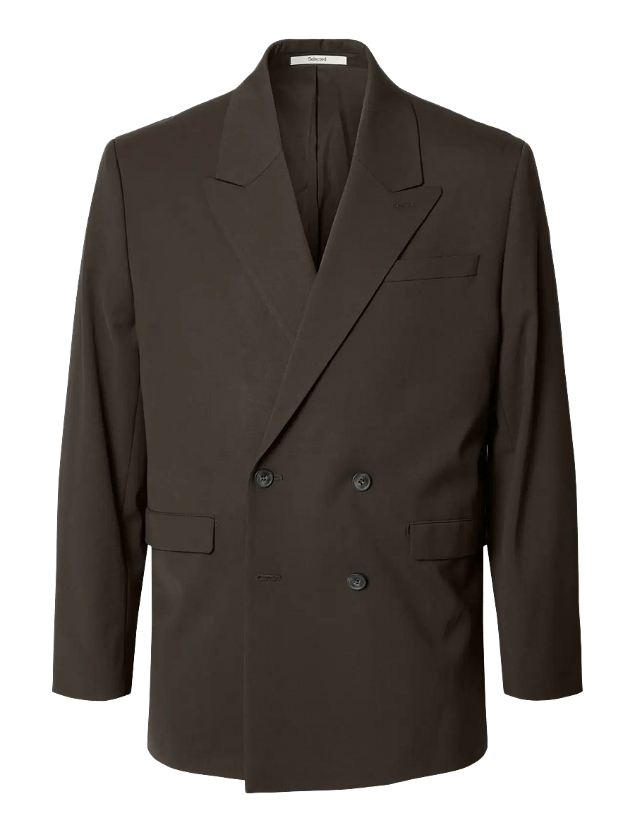 Selected - SLMRELAXED-LIAM DB BLZ NOOS - dobbeltradede blazere - turkish coffee - 0