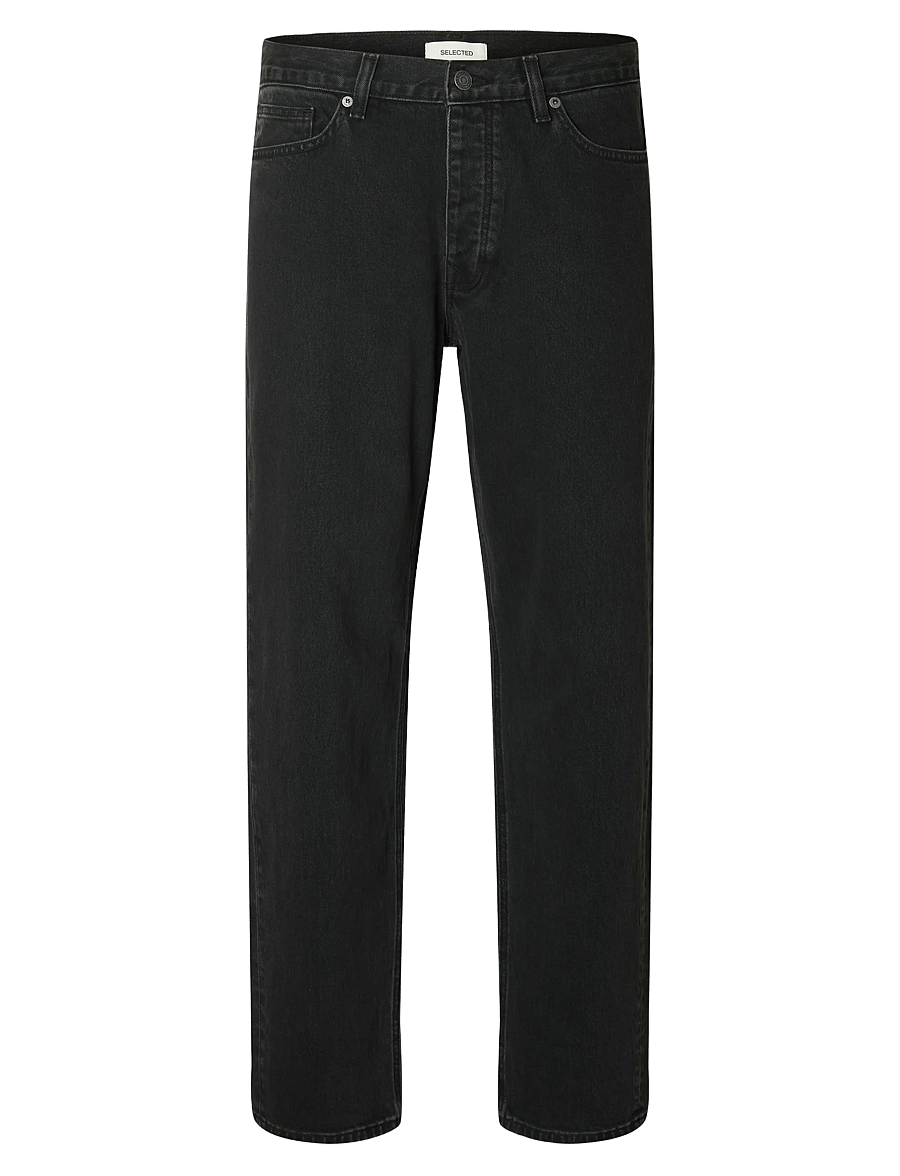 Selected - SLM196-STRAIGHT BEN KORI JEANS NOOS - normale jeans - black denim - 1
