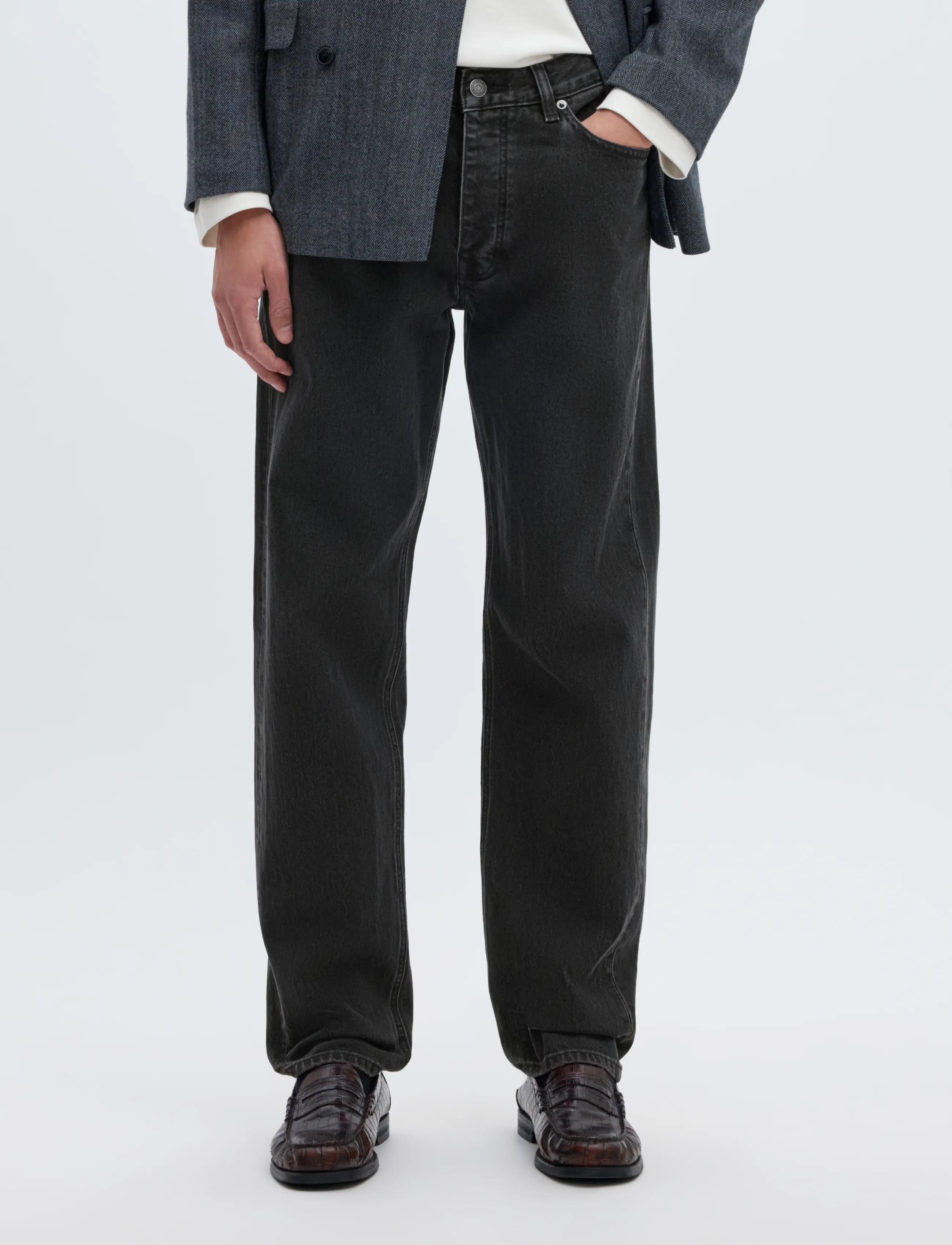 Selected Slm196-Straight Ben Kori Jeans Noos, 30 x 32, Black, Jeans > Almindelige, Herre