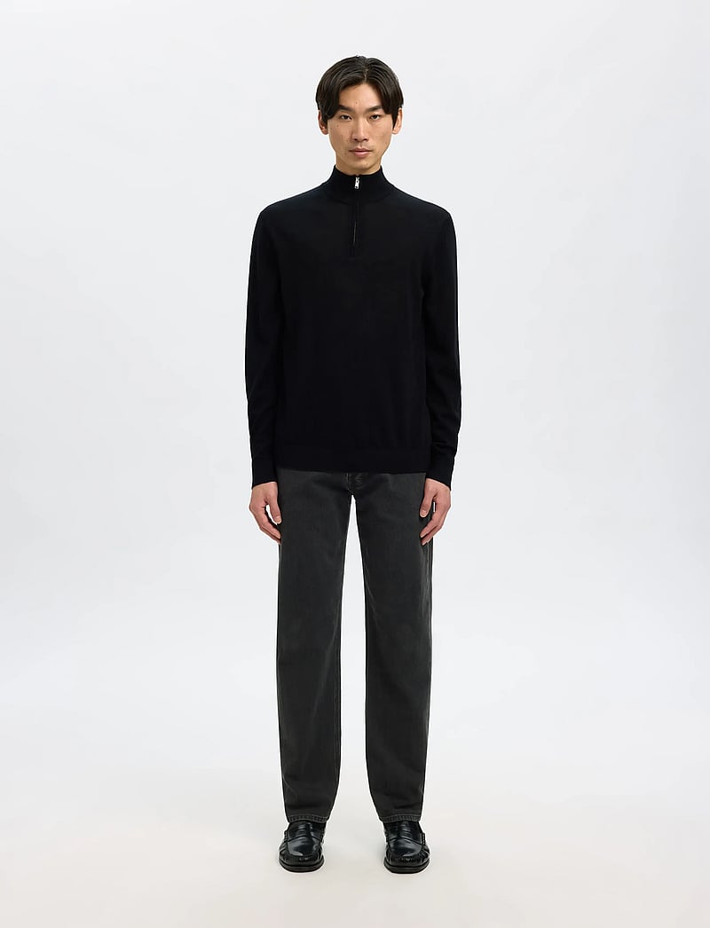 Selected - SLH196-STRAIGHT BEN KORI JEANS NOOS - regular jeans - black denim - 0