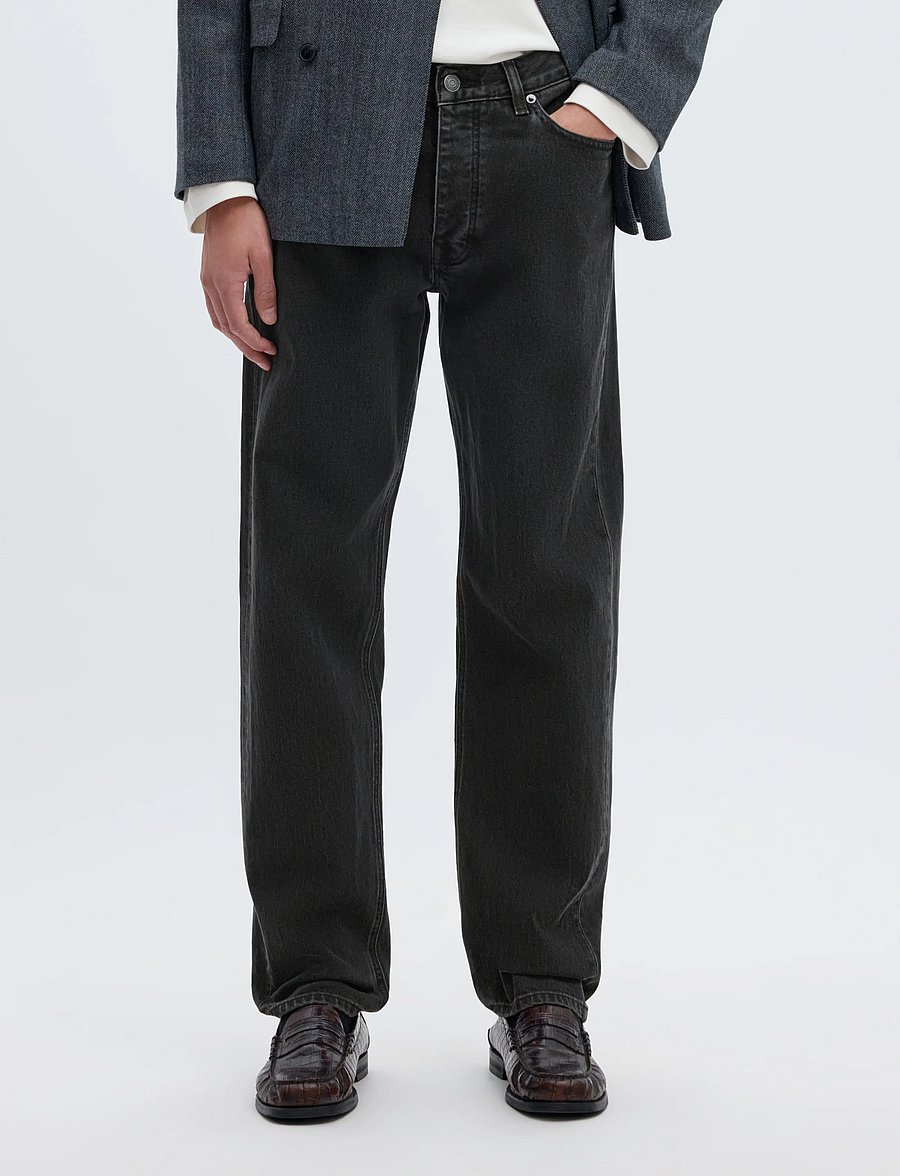 Selected - SLM196-STRAIGHT BEN KORI JEANS NOOS - normale jeans - black denim - 0