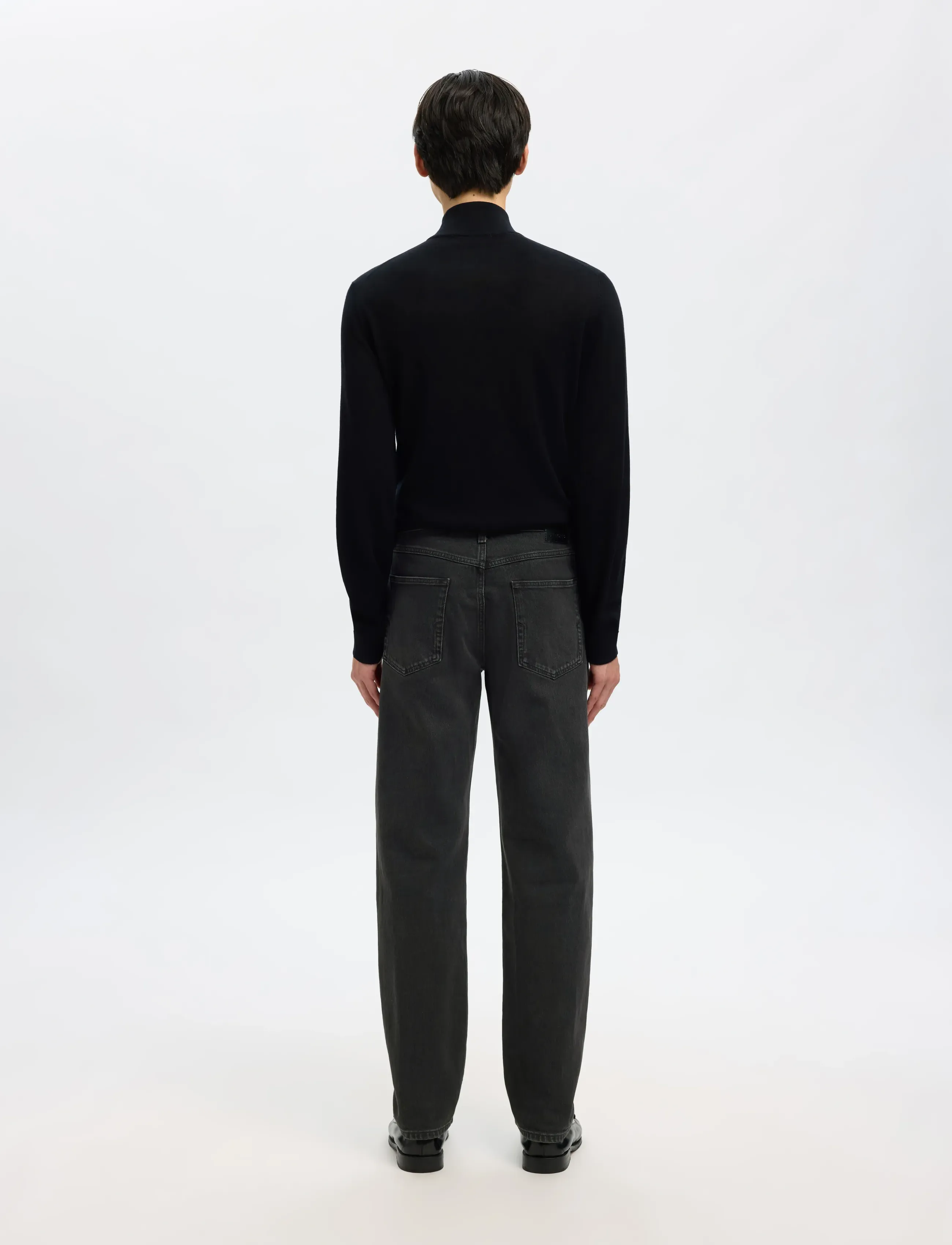 Selected - SLM196-STRAIGHT BEN KORI JEANS NOOS - regular jeans - black denim - 2