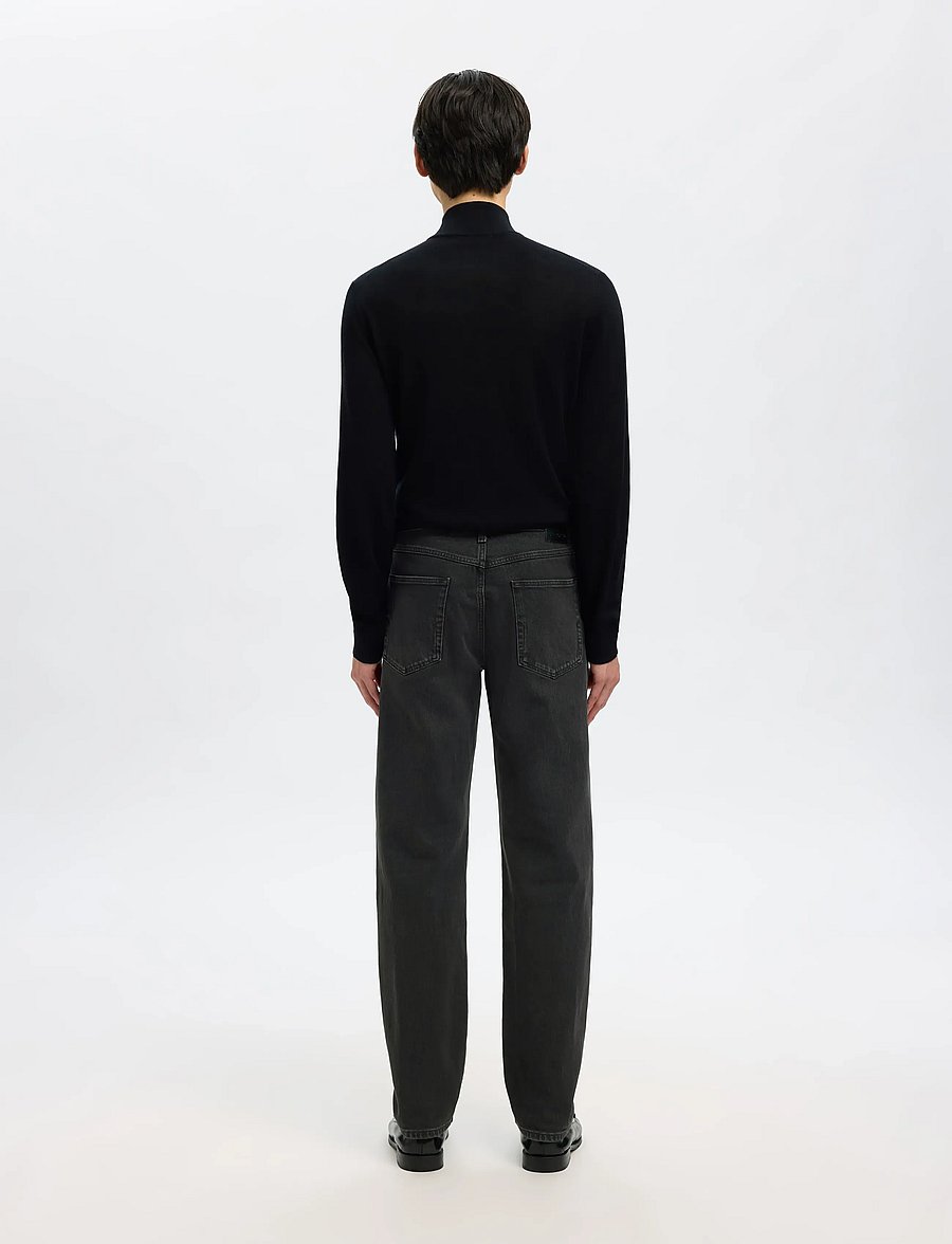 Selected - SLM196-STRAIGHT BEN KORI JEANS NOOS - normale jeans - black denim - 2