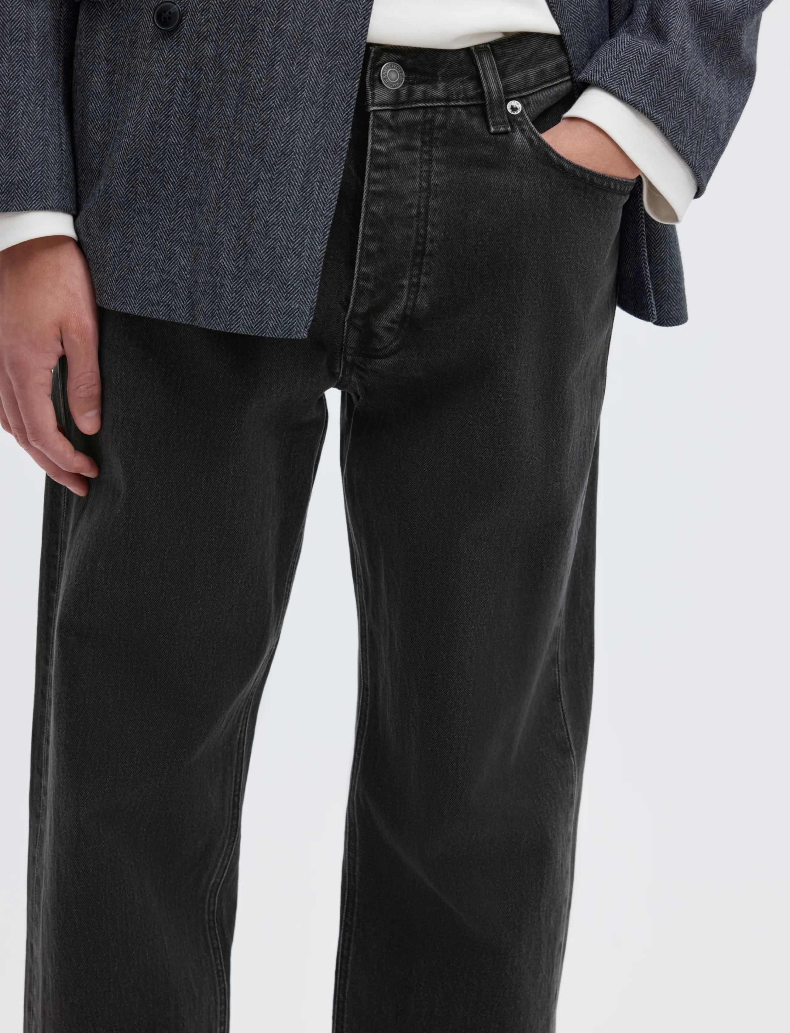 Selected - SLM196-STRAIGHT BEN KORI JEANS NOOS - normale jeans - black denim - 4