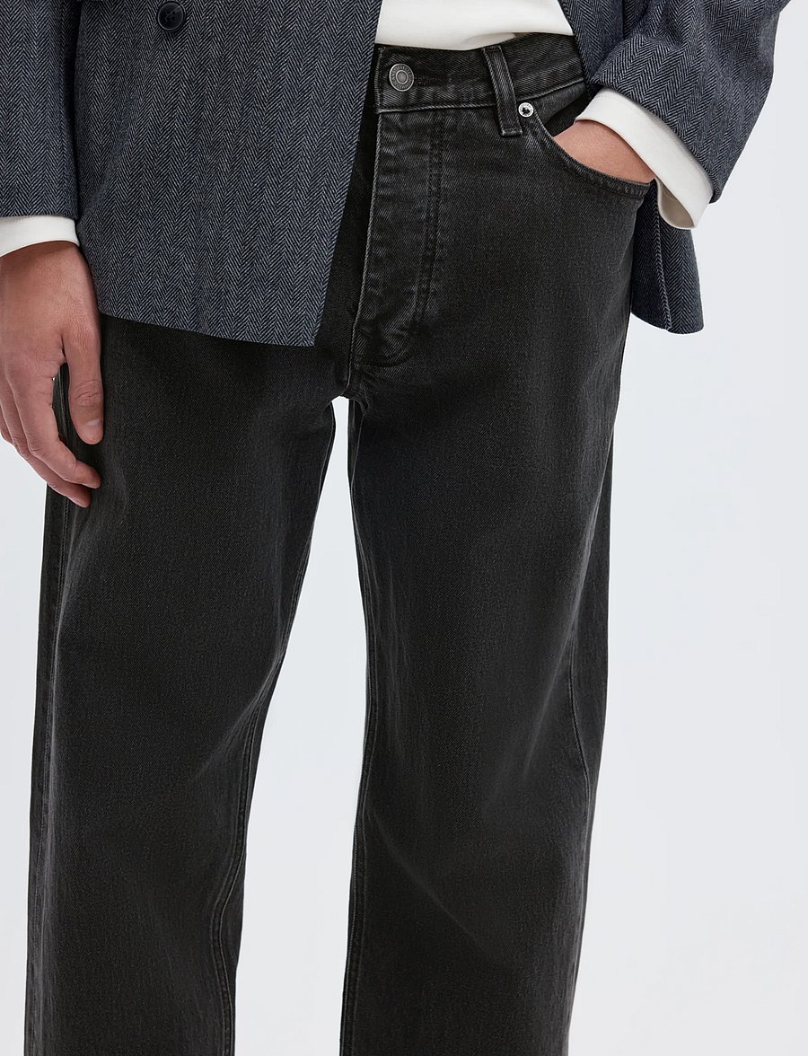 Selected - SLM196-STRAIGHT BEN KORI JEANS NOOS - normale jeans - black denim - 4