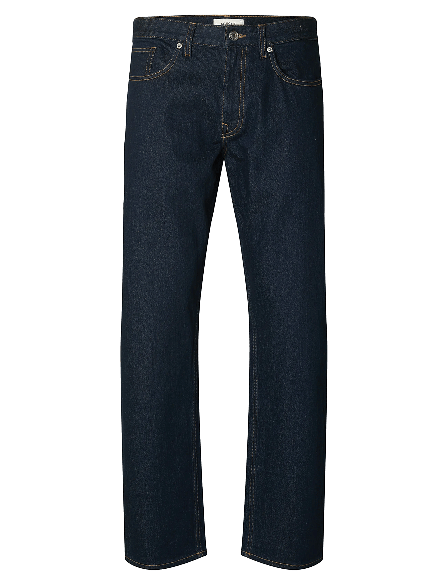 Selected - SLM196-STRAIGHT BEN KORI JEANS NOOS - regular jeans - dark blue denim - 1