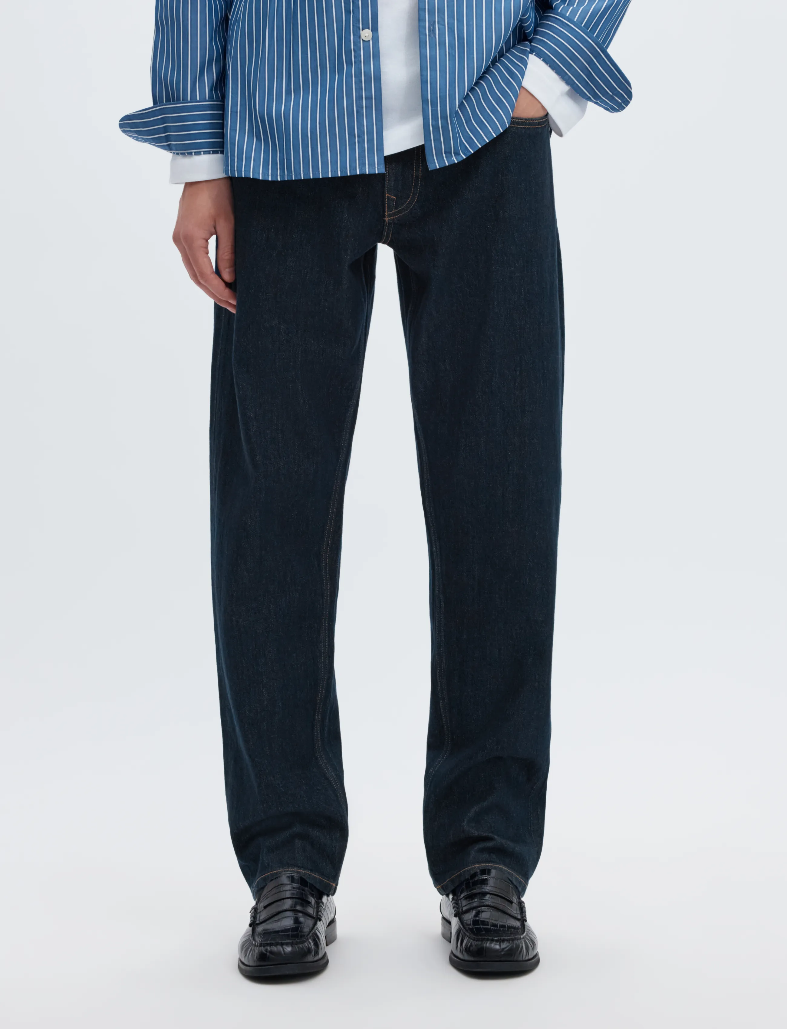 Selected Slm196-Straight Ben Kori Jeans Noos, 33 x 34, Navy, Jeans > Almindelige, Herre