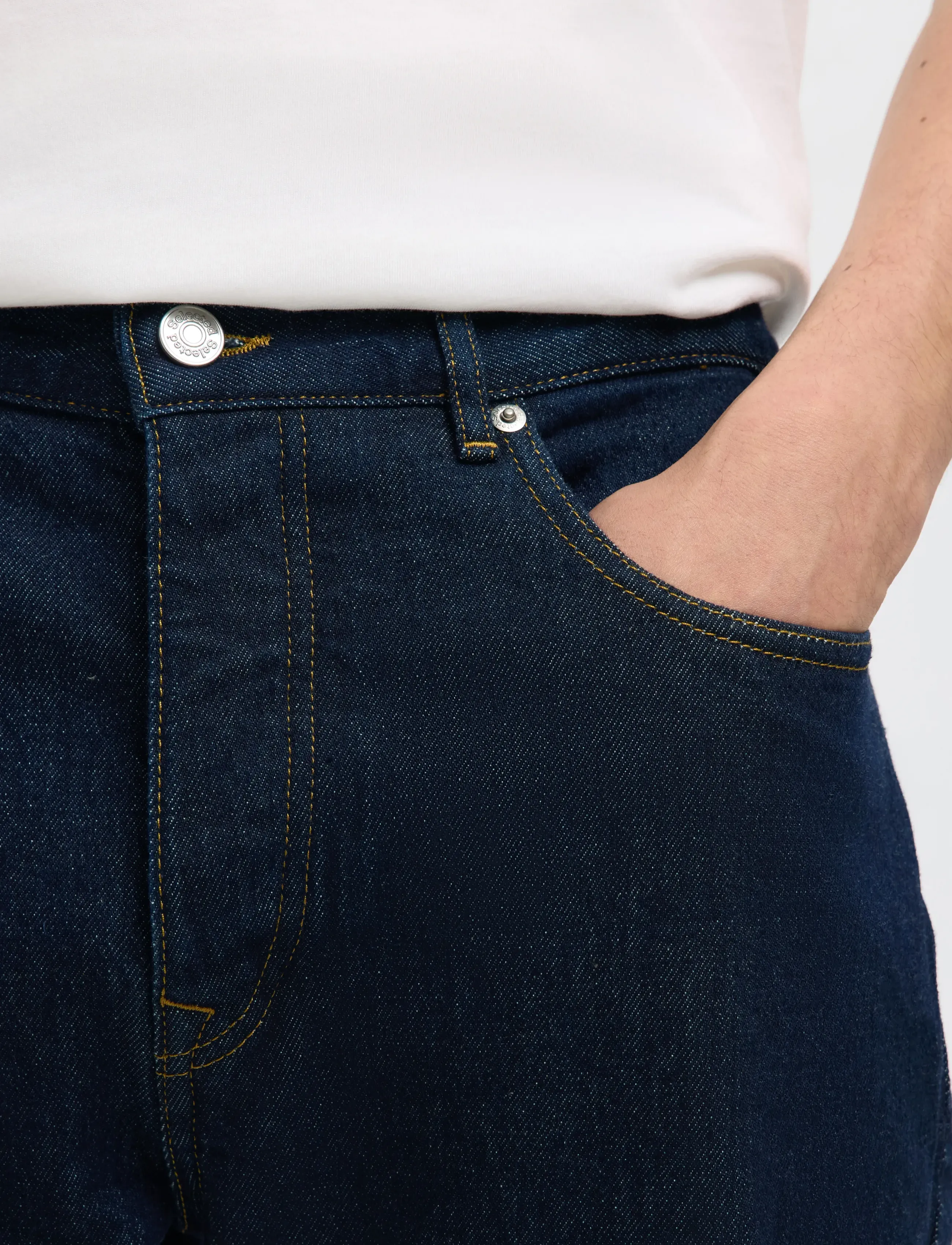 Selected - SLM196-STRAIGHT BEN KORI JEANS NOOS - regular jeans - dark blue denim - 4
