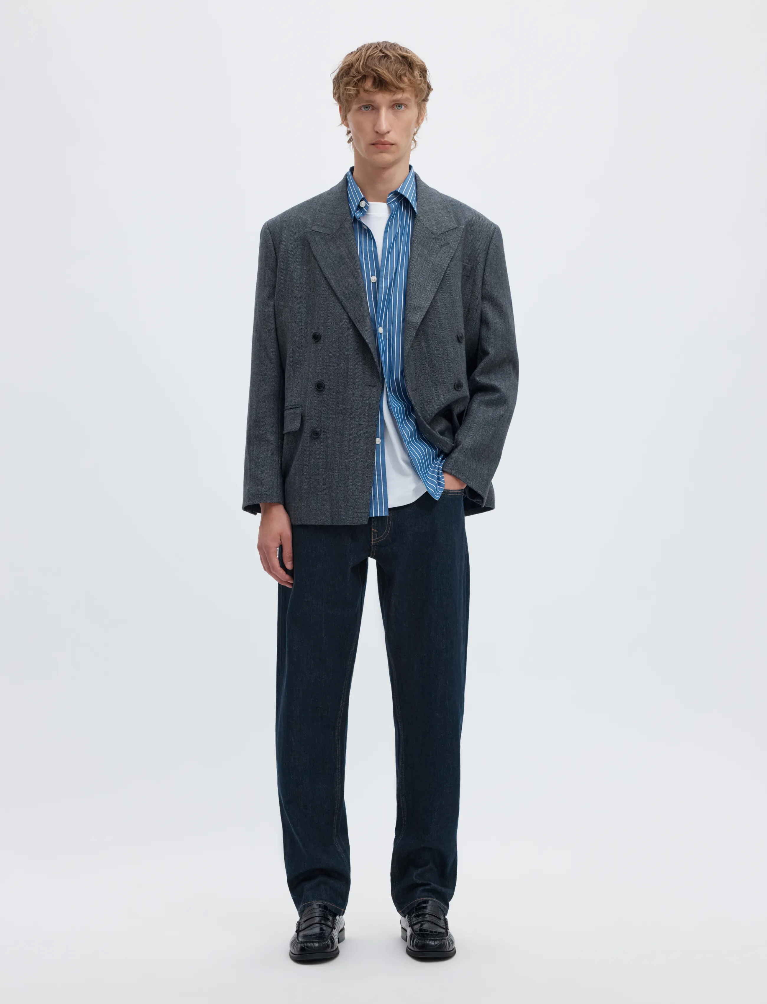 Selected - SLM196-STRAIGHT BEN KORI JEANS NOOS - klassikalised teksad - dark blue denim - 5