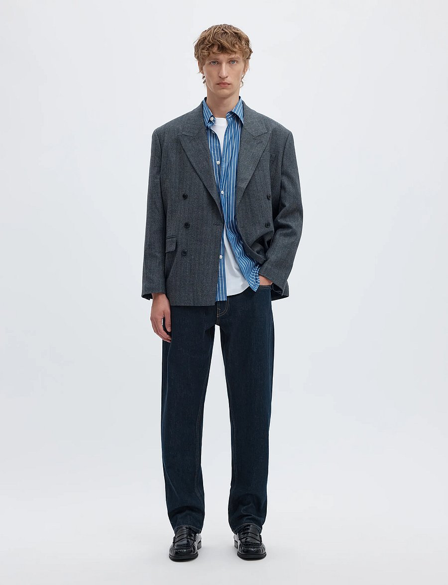 Selected - SLM196-STRAIGHT BEN KORI JEANS NOOS - regular jeans - dark blue denim - 5