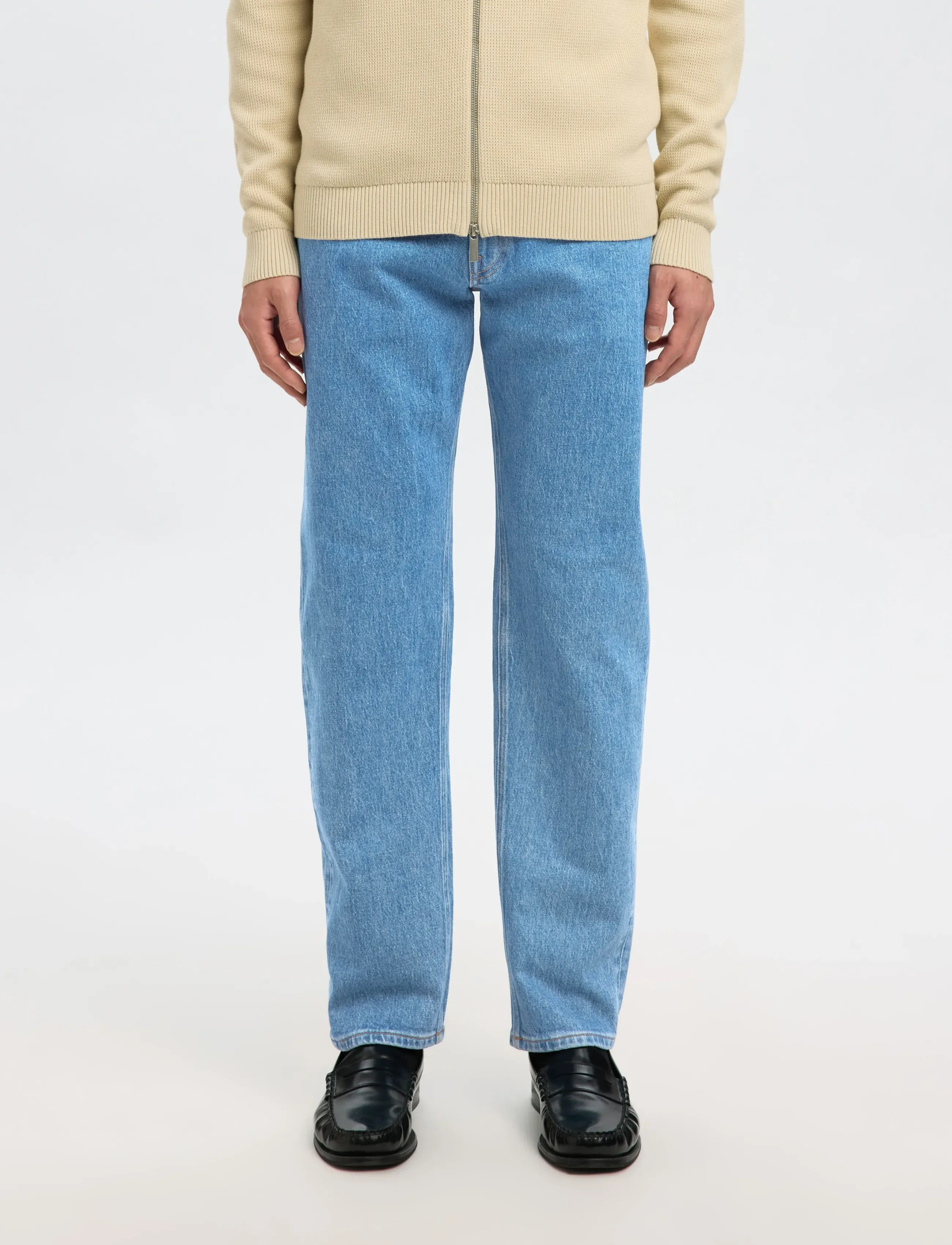 Selected SLH196-STRAIGHT BEN KORI JEANS NOOS - Farkut - LIGHT BLUE DENIM / blue