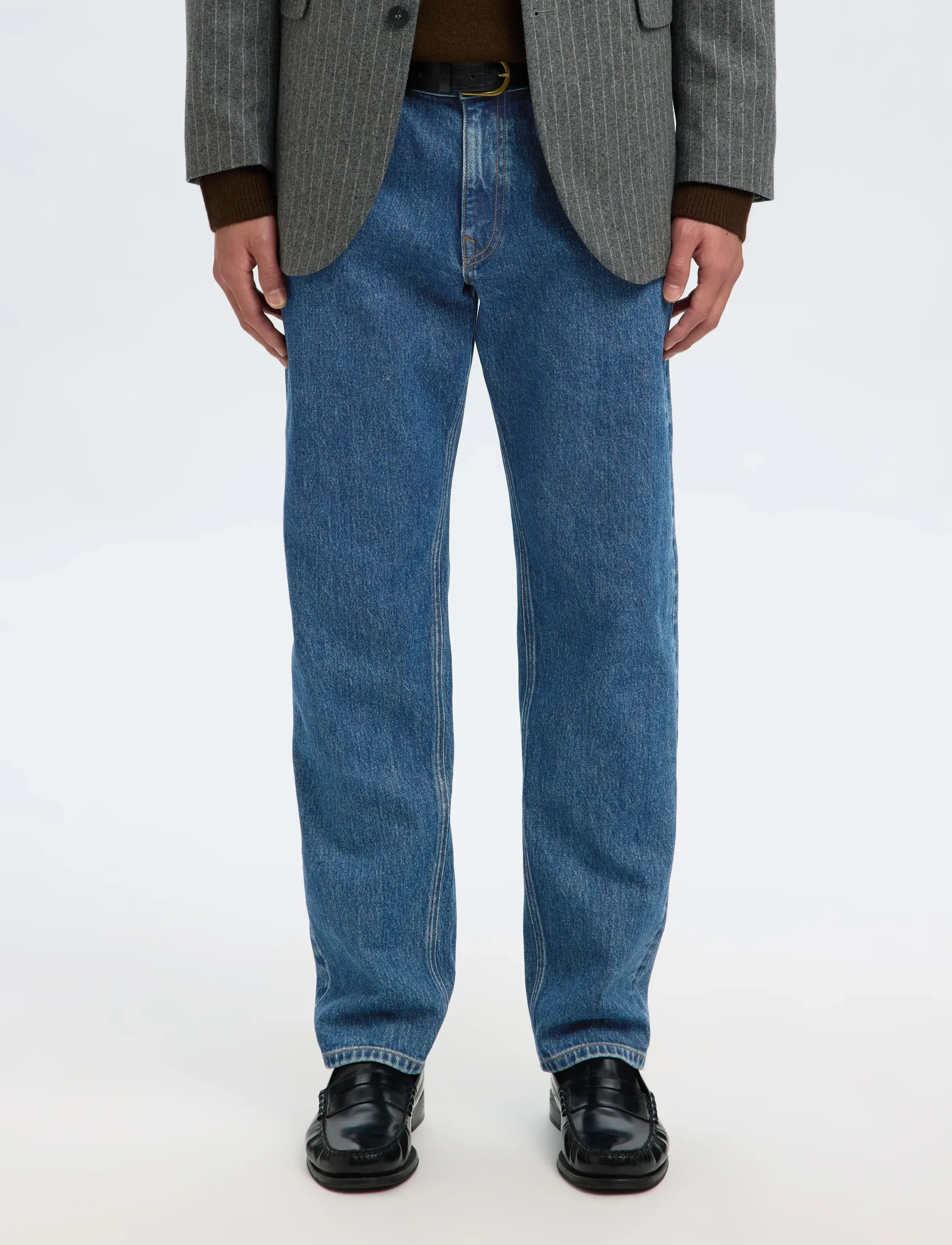 Selected SLH196-STRAIGHT BEN KORI JEANS NOOS - Denimkläder - MEDIUM BLUE DENIM / blue