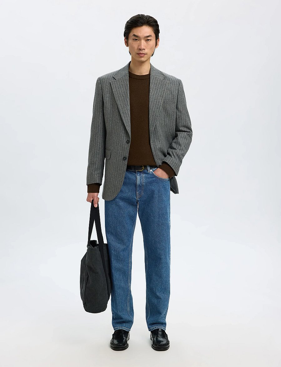 Selected - SLM196-STRAIGHT BEN KORI JEANS NOOS - normale jeans - medium blue denim - 5