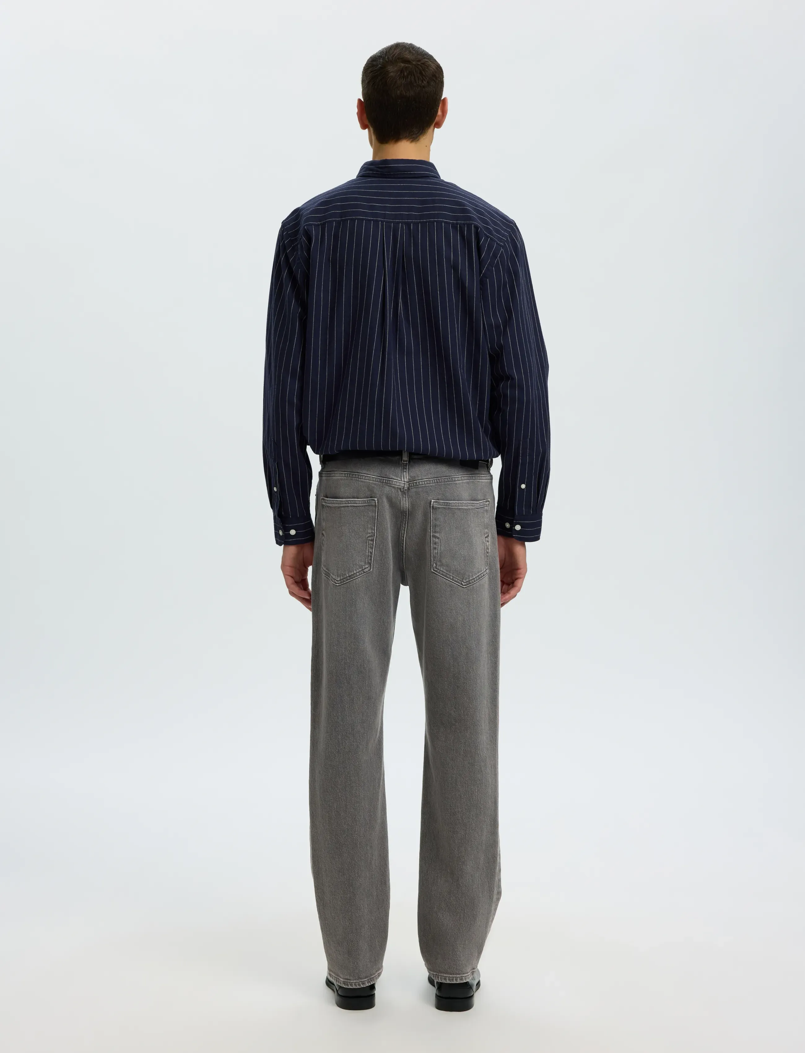 Selected - SLM196-STRAIGHT BEN KORI JEANS NOOS - klassikalised teksad - medium grey denim - 2
