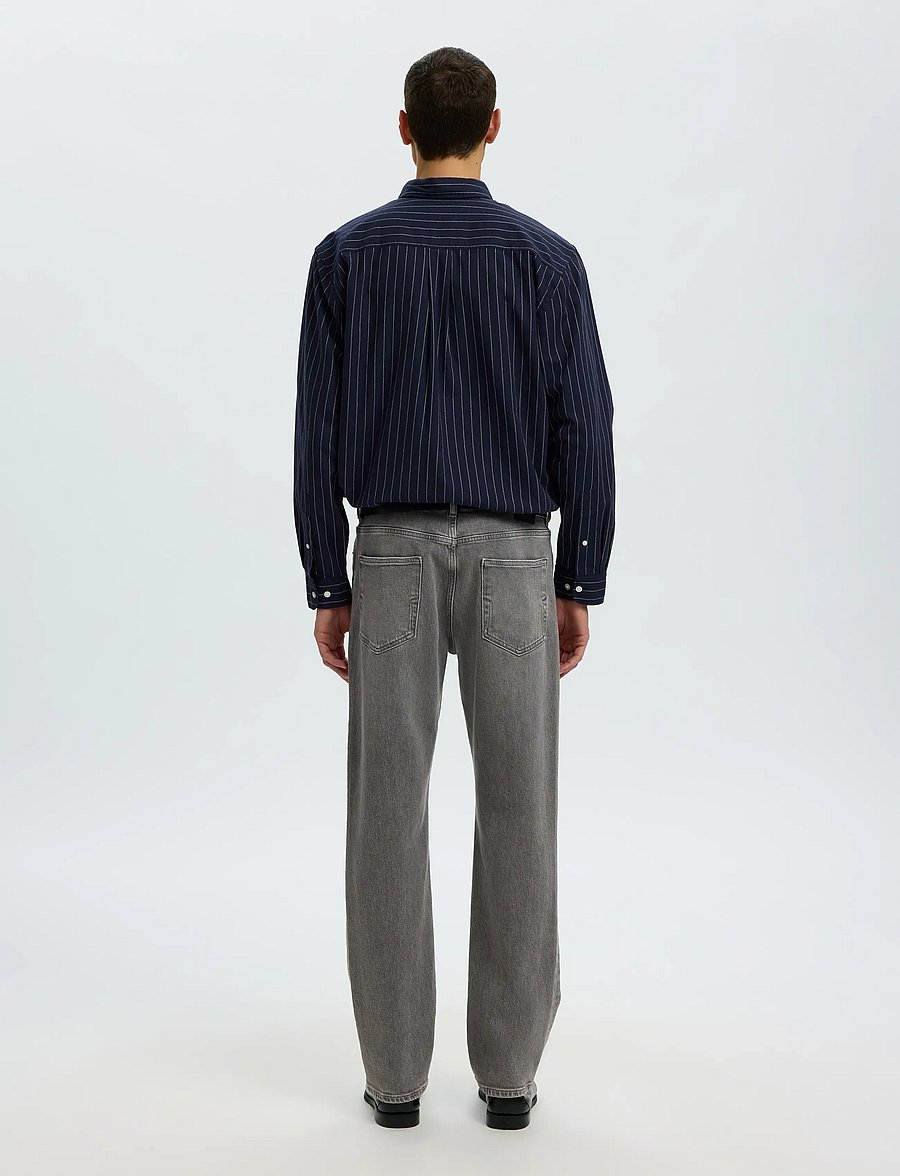 Selected - SLM196-STRAIGHT BEN KORI JEANS NOOS - normale jeans - medium grey denim - 2