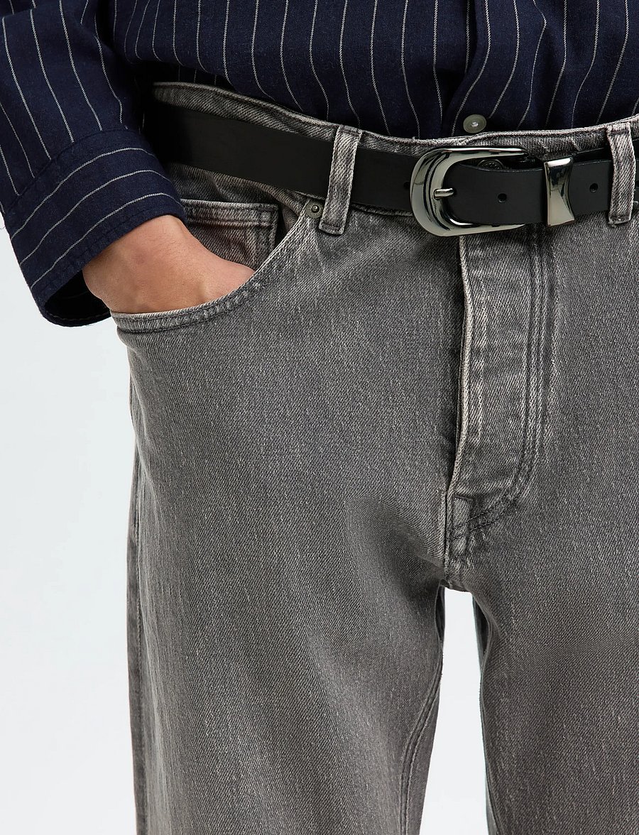 Selected - SLM196-STRAIGHT BEN KORI JEANS NOOS - normale jeans - medium grey denim - 4