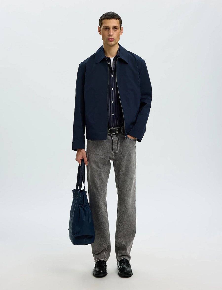 Selected - SLM196-STRAIGHT BEN KORI JEANS NOOS - normale jeans - medium grey denim - 5