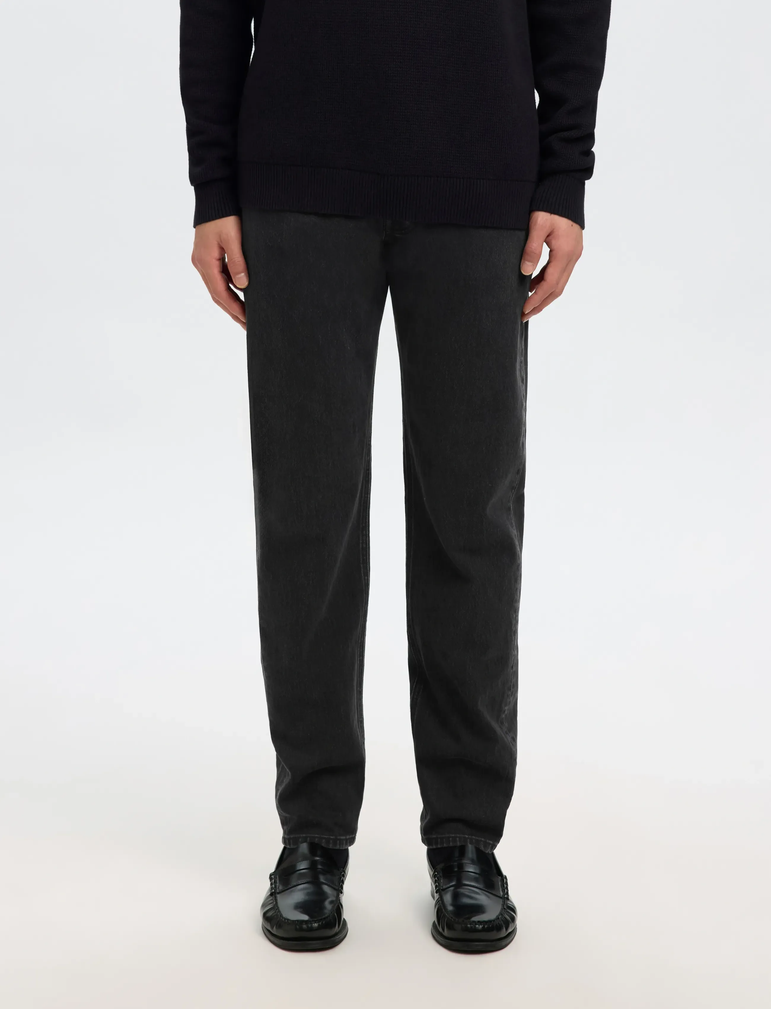 Selected SLH175-SLIM BEN KORI JEANS NOOS - Teksad - BLACK DENIM / black