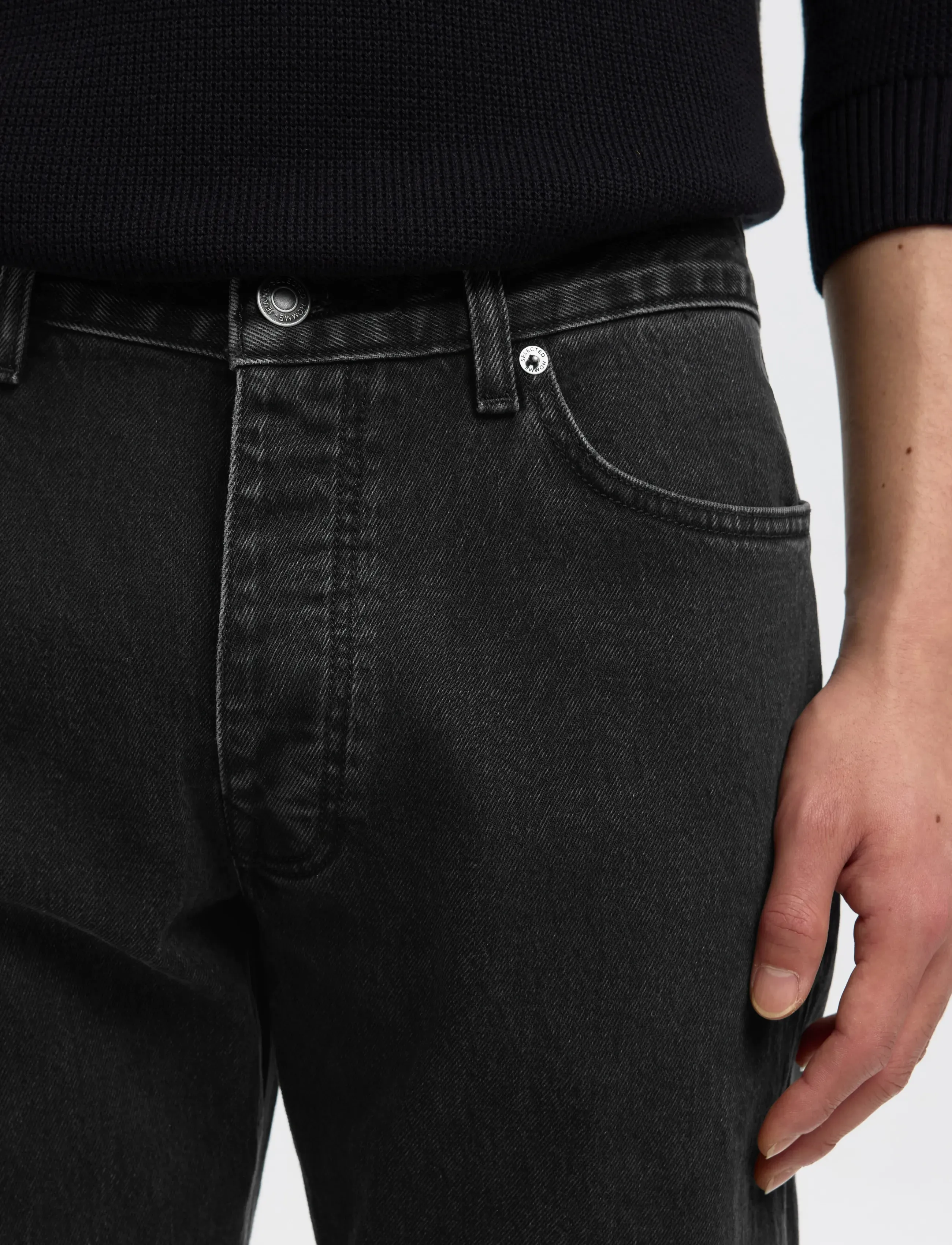 Selected - SLM175-SLIM BEN KORI JEANS NOOS - slim fit jeans - black denim - 4