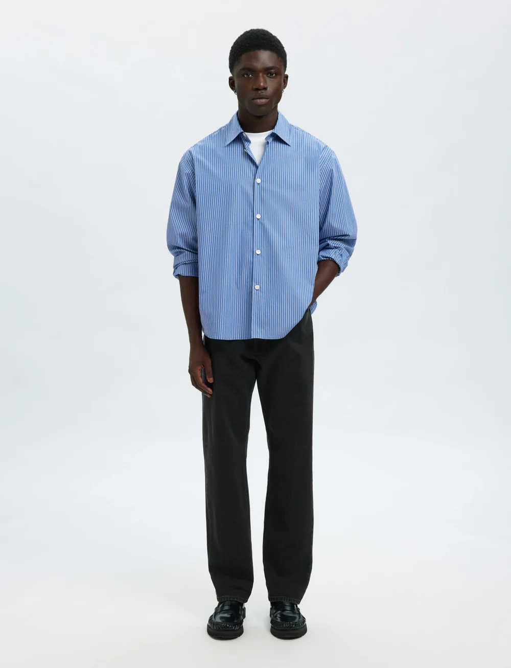 Selected - SLH190-REG TAPERED BEN KORI JEANS NOOS - tapered jeans - black denim - 0