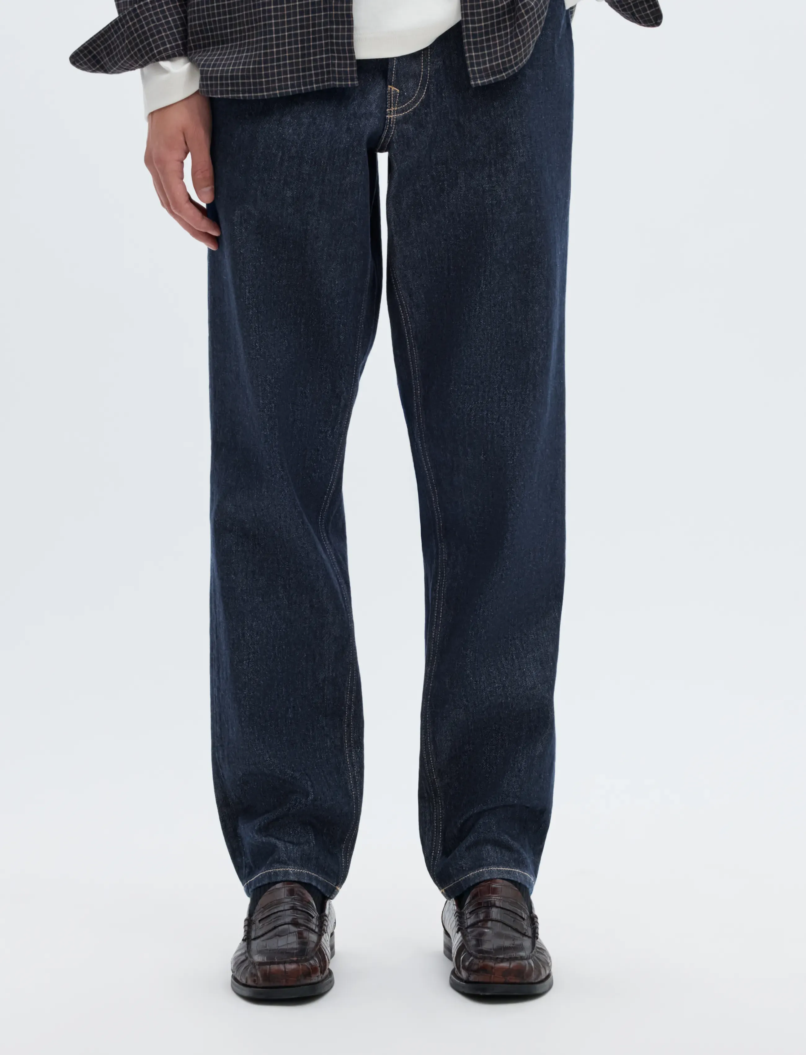 Selected SLM190-REG TAPERED BEN KORI JEANS NOOS - Jeans - DARK BLUE DENIM / navy