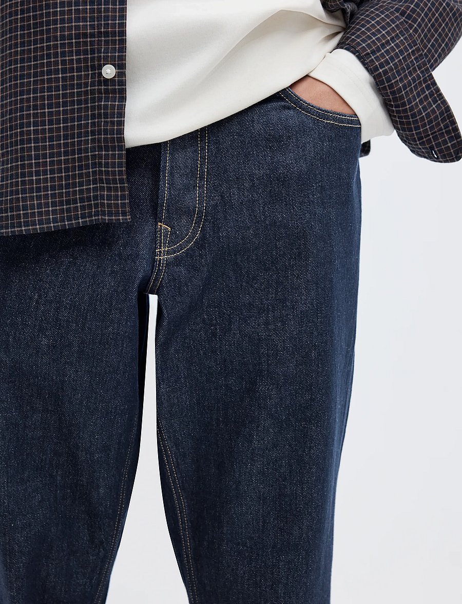 Selected - SLH190-REG TAPERED BEN KORI JEANS NOOS - schmal zulaufende jeans - dark blue denim - 4