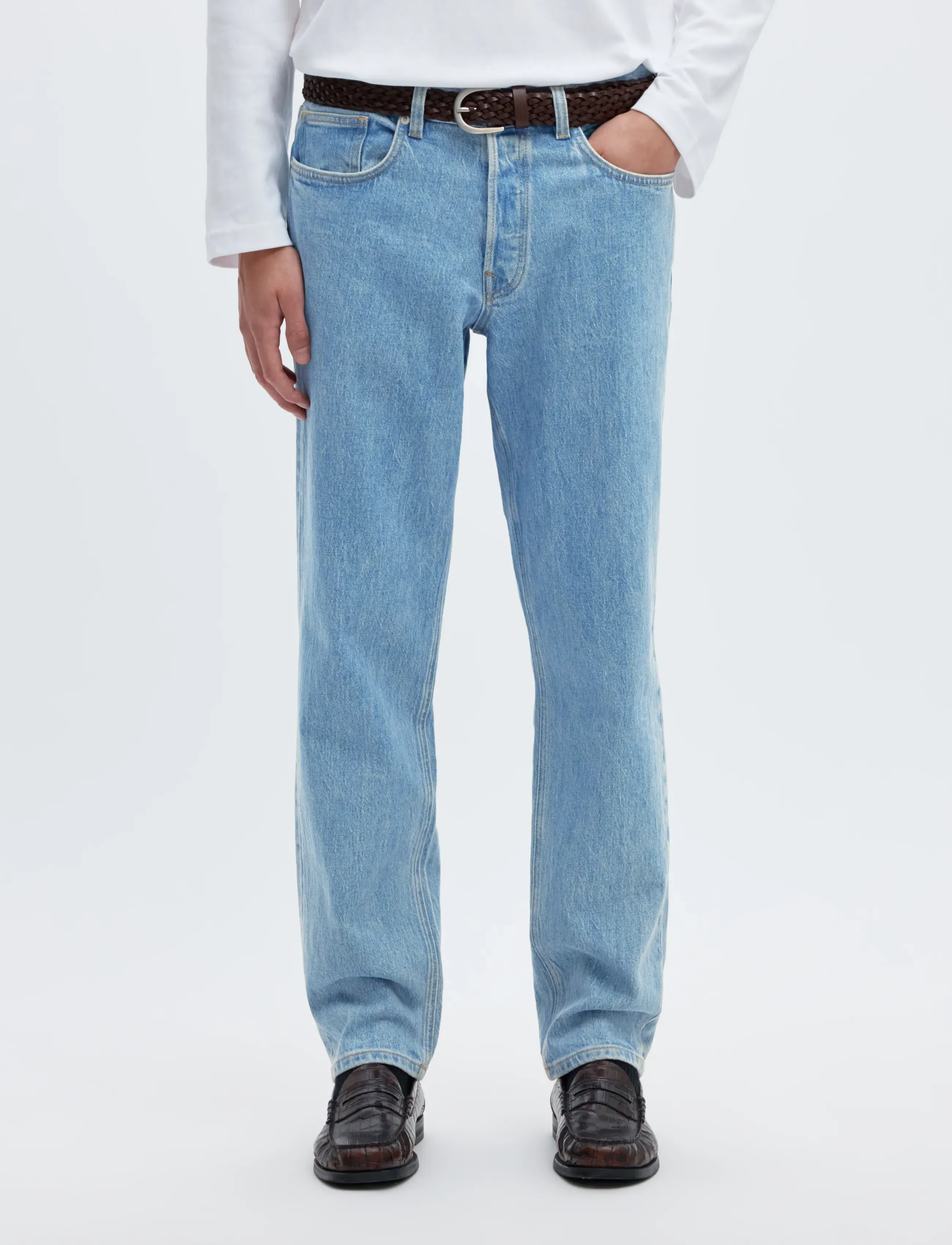Selected SLM190-REG TAPERED BEN KORI JEANS NOOS - Jeans - LIGHT BLUE DENIM / blue