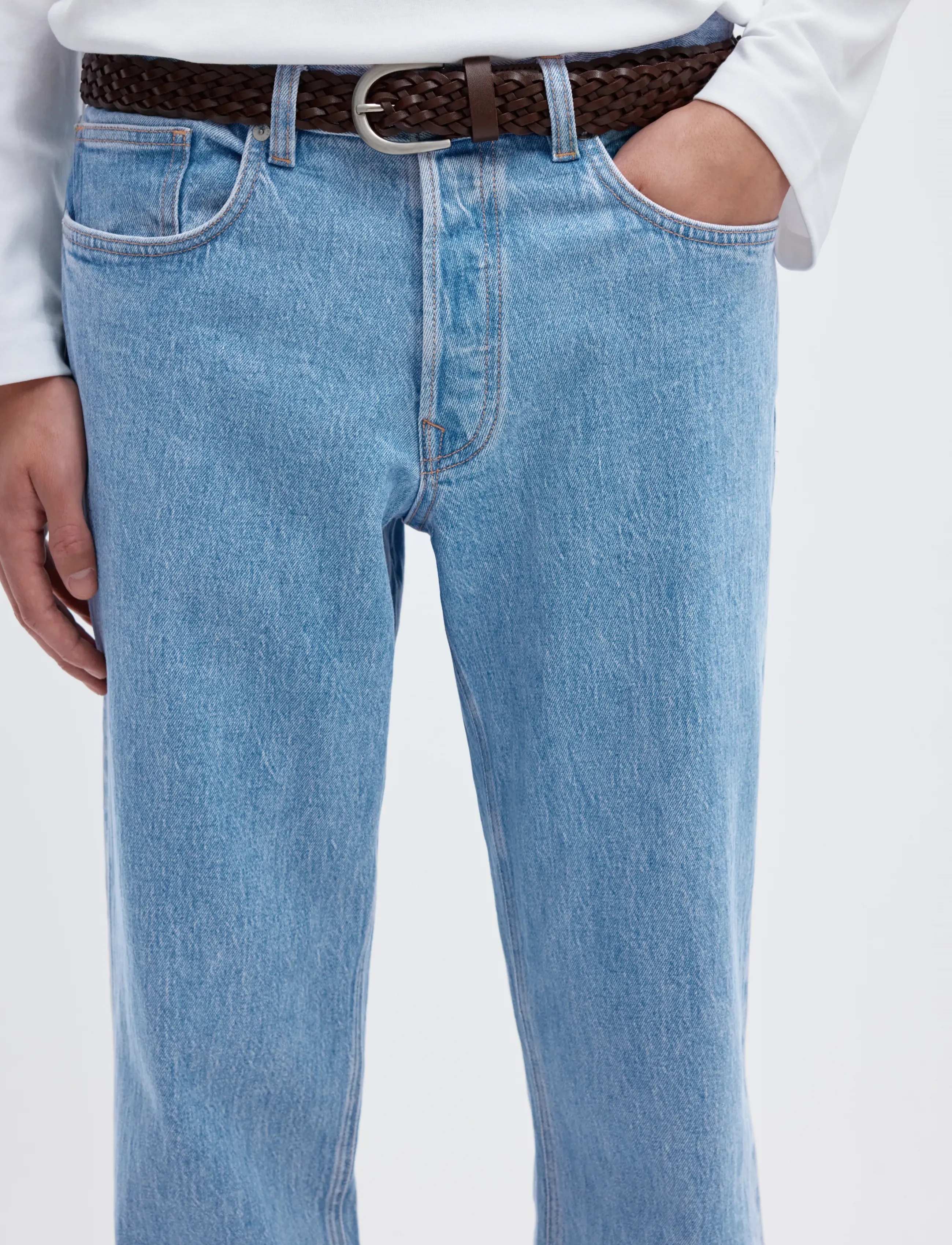 Selected - SLM190-REG TAPERED BEN KORI JEANS NOOS - tapered jeans - light blue denim - 4