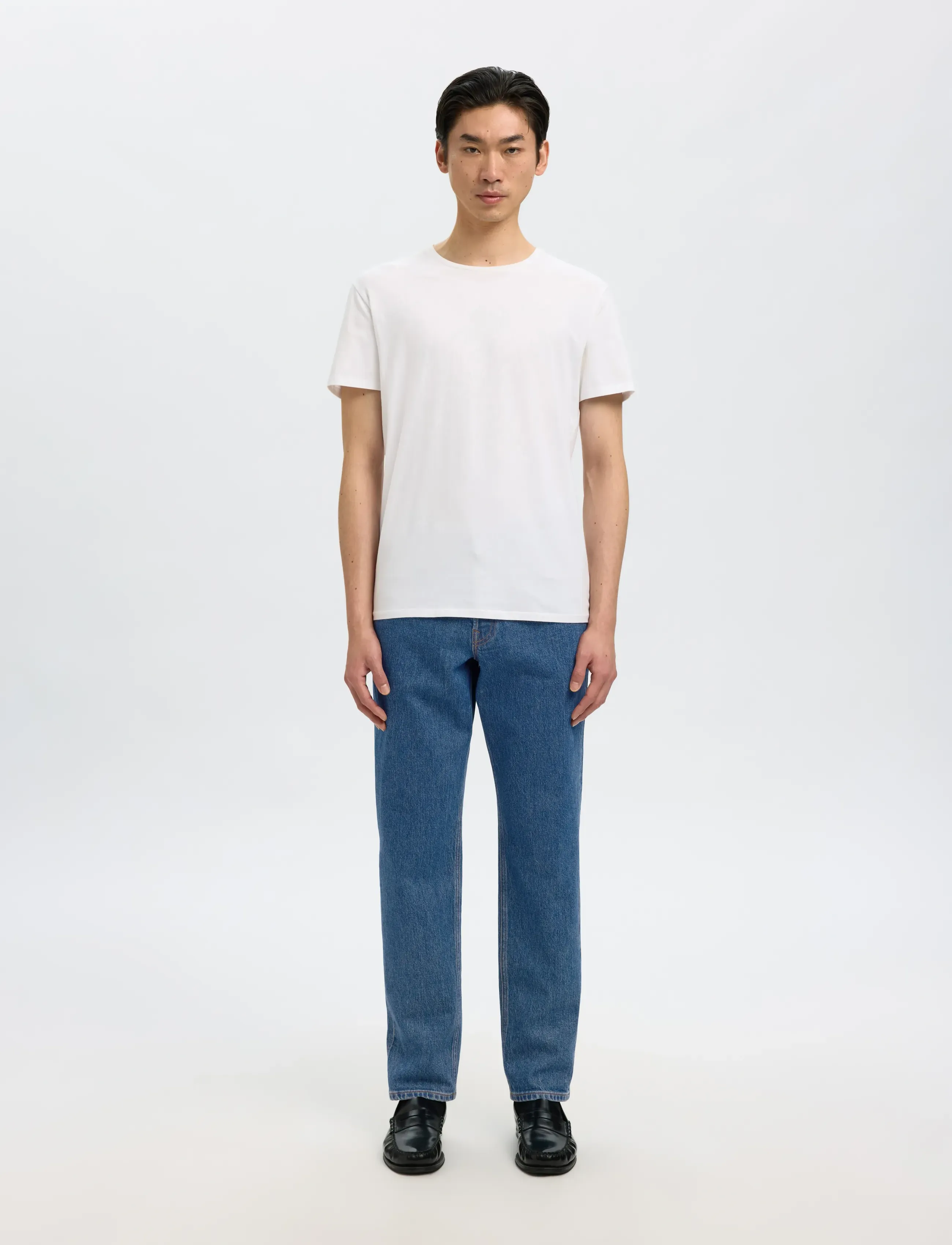 Selected SLH190-REG TAPERED BEN KORI JEANS NOOS - Denimkläder - MEDIUM BLUE DENIM / blue