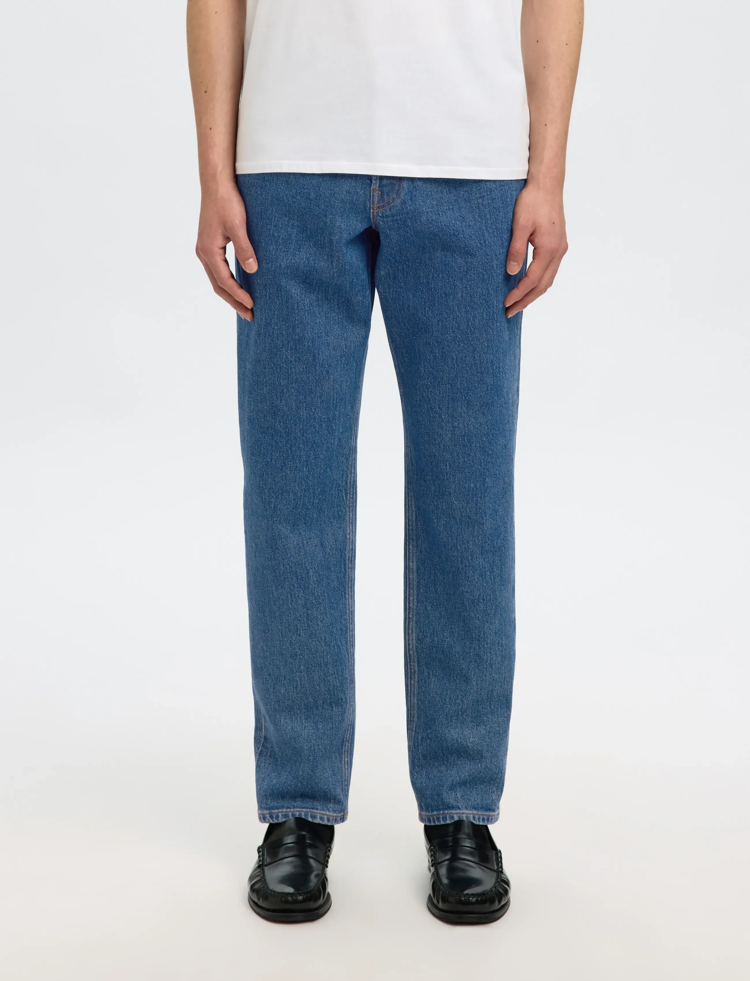 Selected - SLM190-REG TAPERED BEN KORI JEANS NOOS - tapered jeans - medium blue denim - 4
