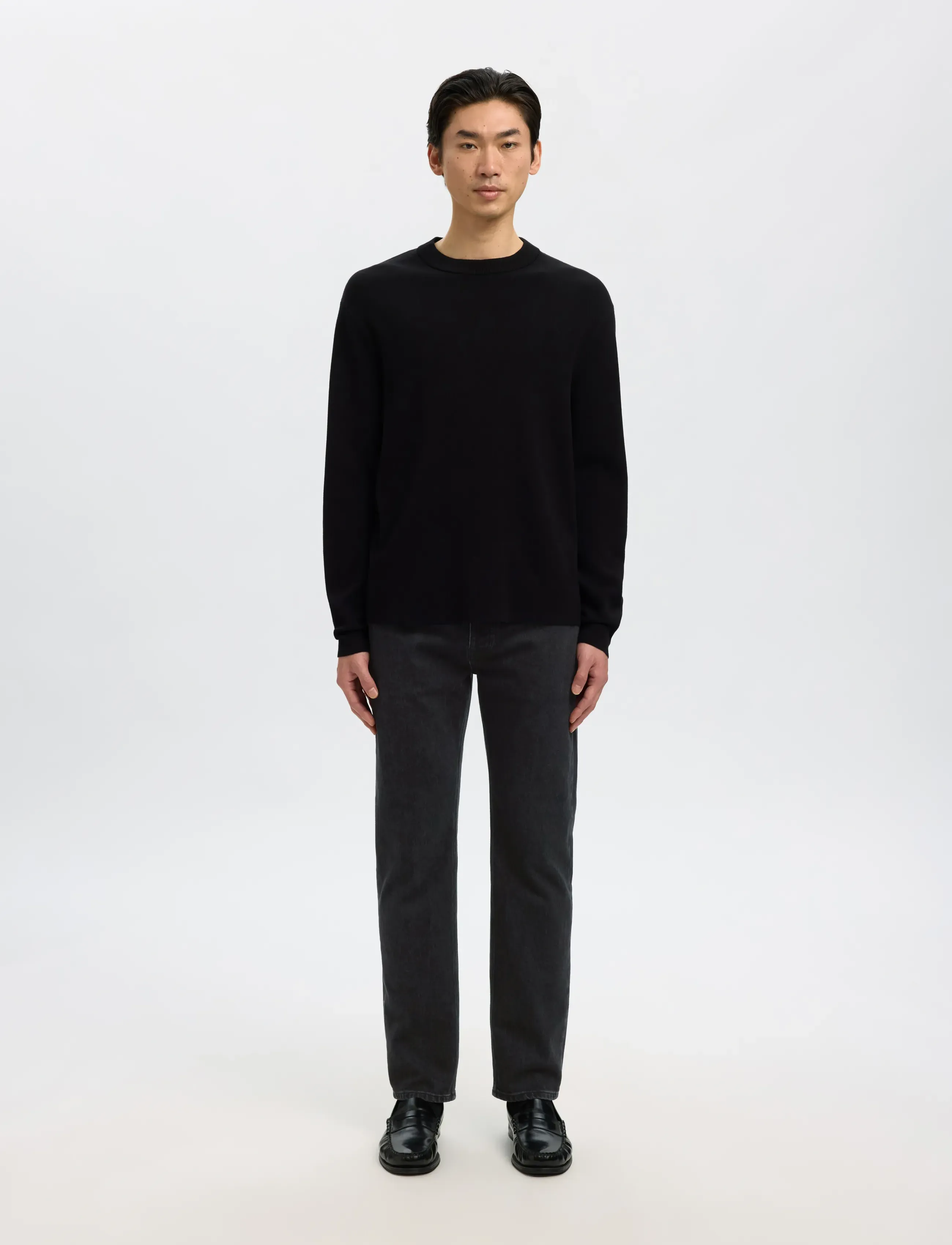 Selected - SLM220-LOOSE BEN KORI JEANS NOOS - regular jeans - black denim - 3
