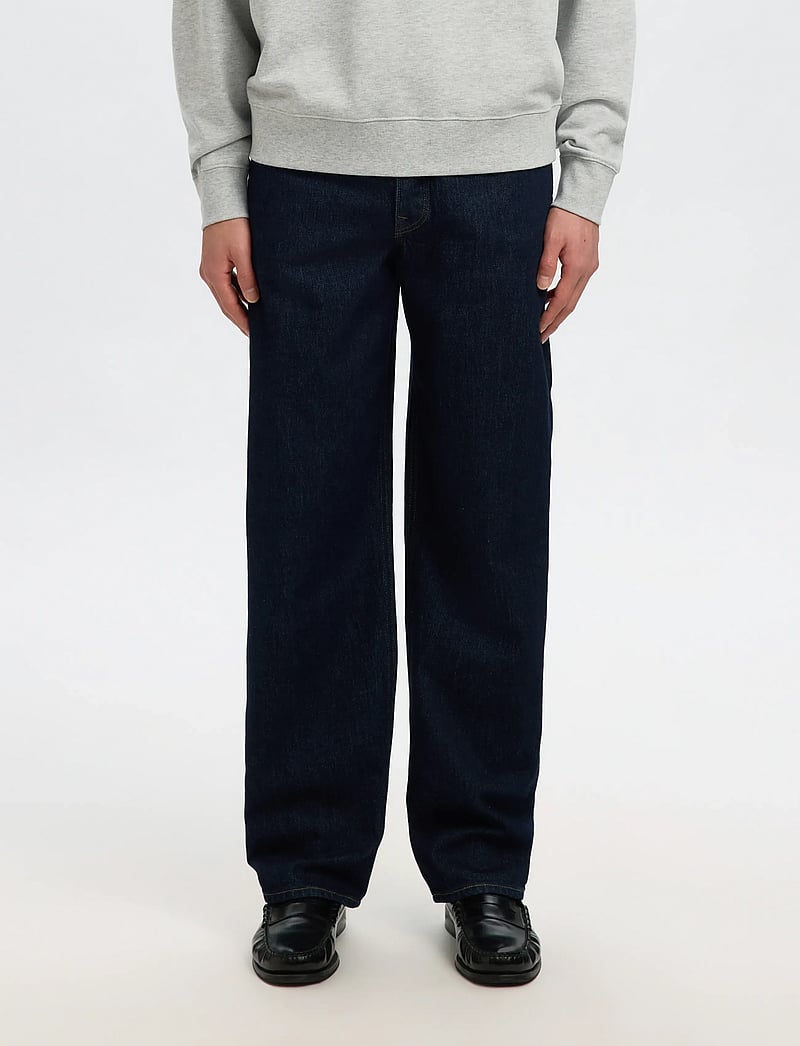 Selected - SLH220-LOOSE BEN KORI JEANS NOOS - regular jeans - dark blue denim - 0