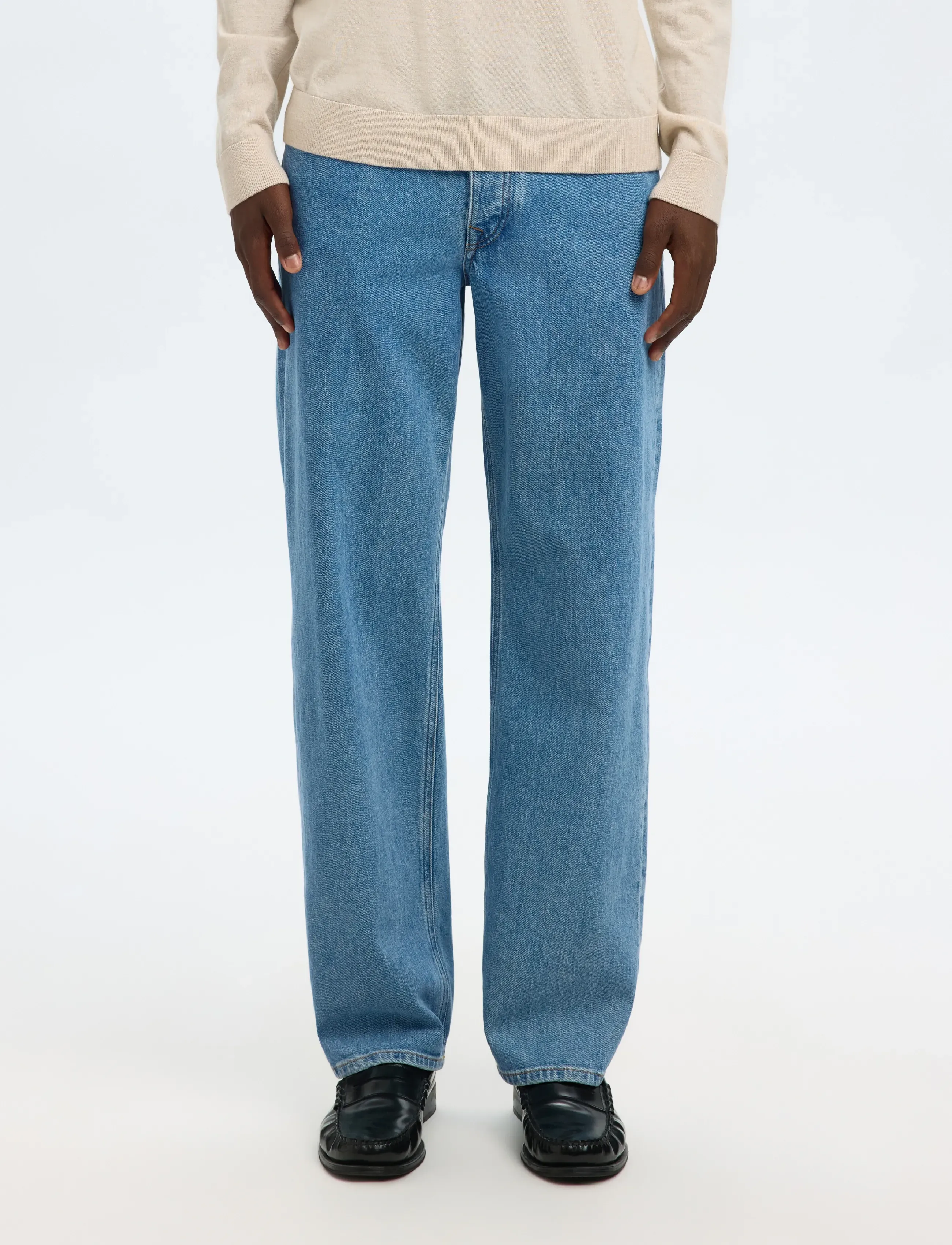 Selected SLH220-LOOSE BEN KORI JEANS NOOS - Jeans - LIGHT BLUE DENIM / blue
