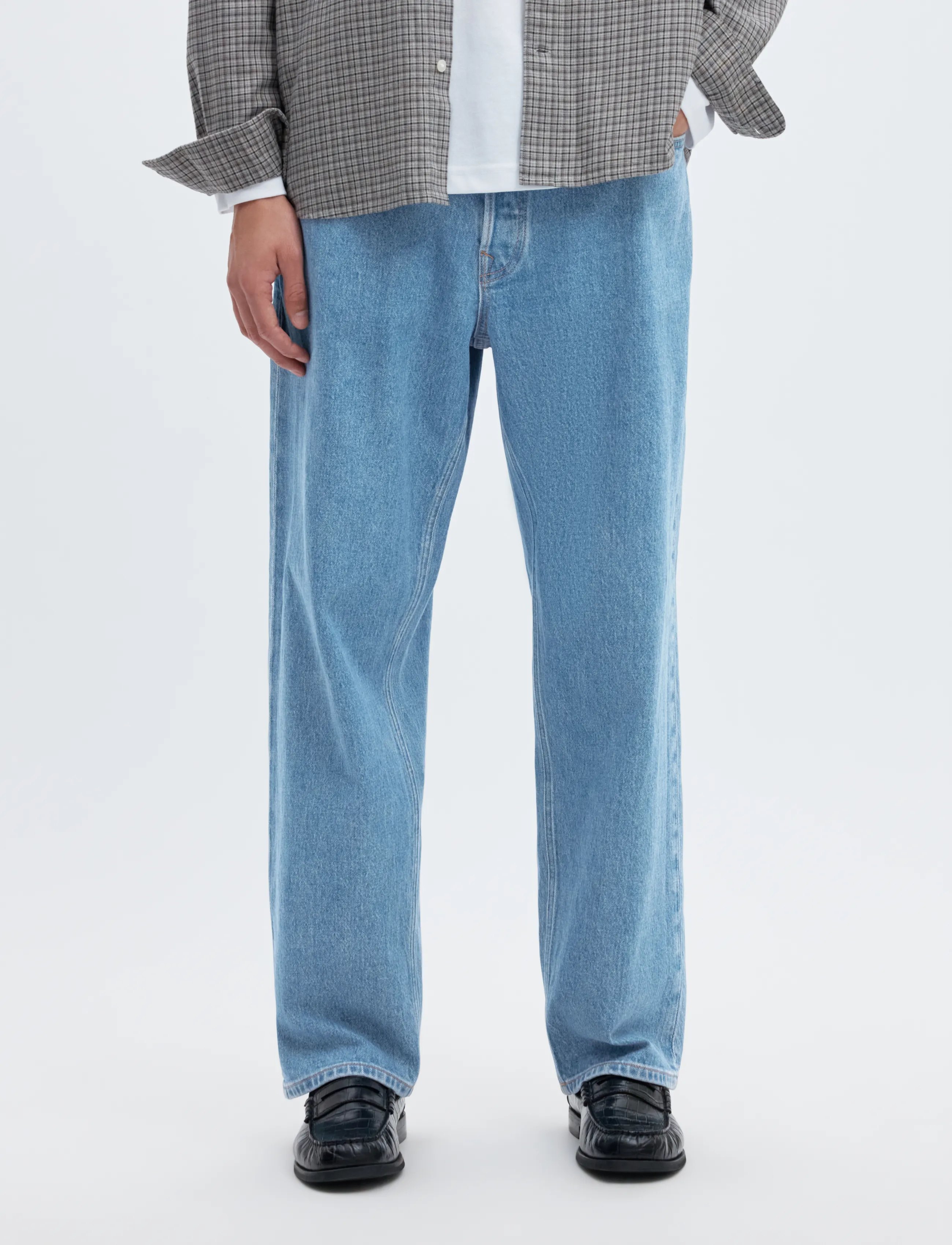 Selected SLM220-LOOSE BEN KORI JEANS NOOS - Jeans - LIGHT BLUE DENIM / blue