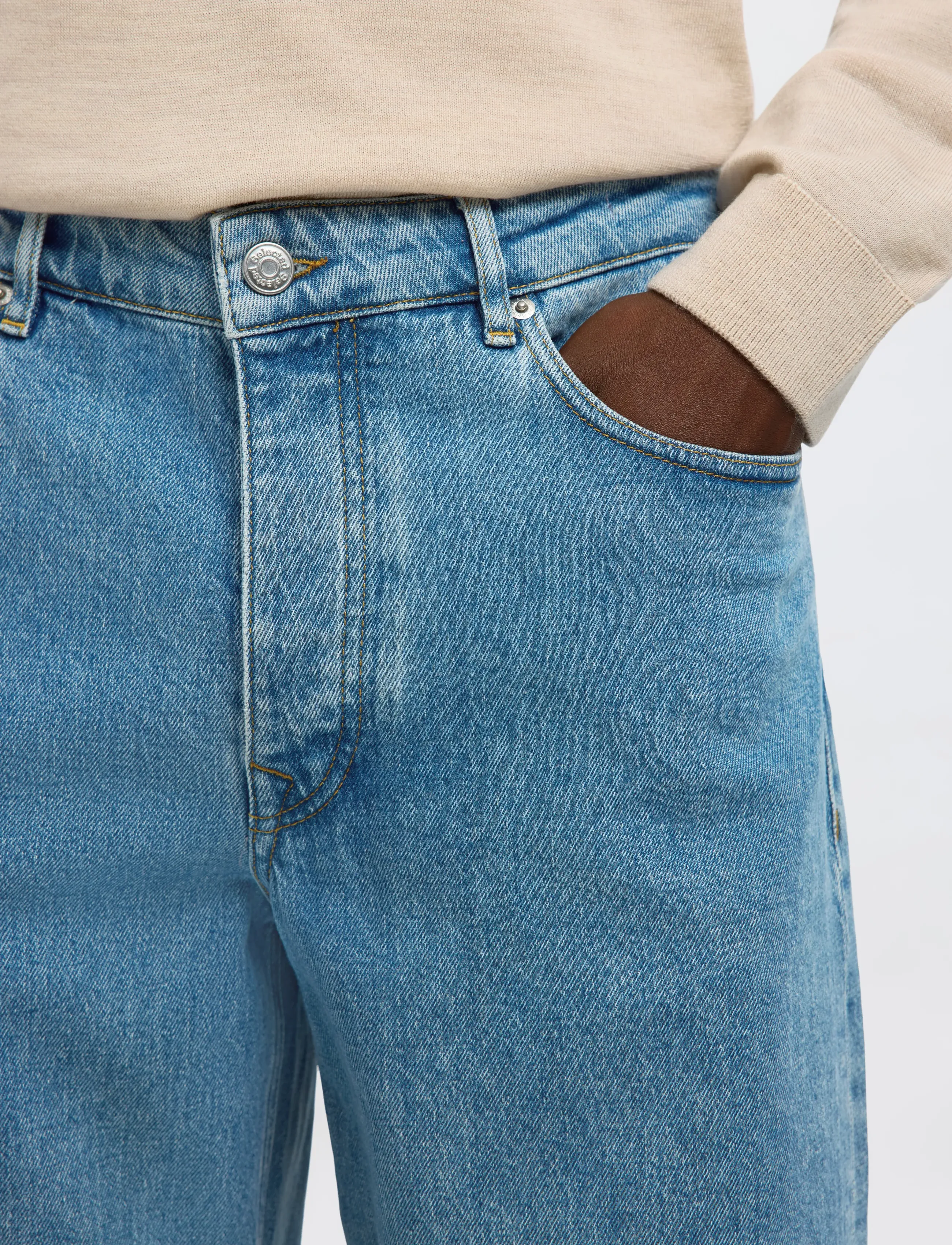 Selected - SLM220-LOOSE BEN KORI JEANS NOOS - regular jeans - light blue denim - 3