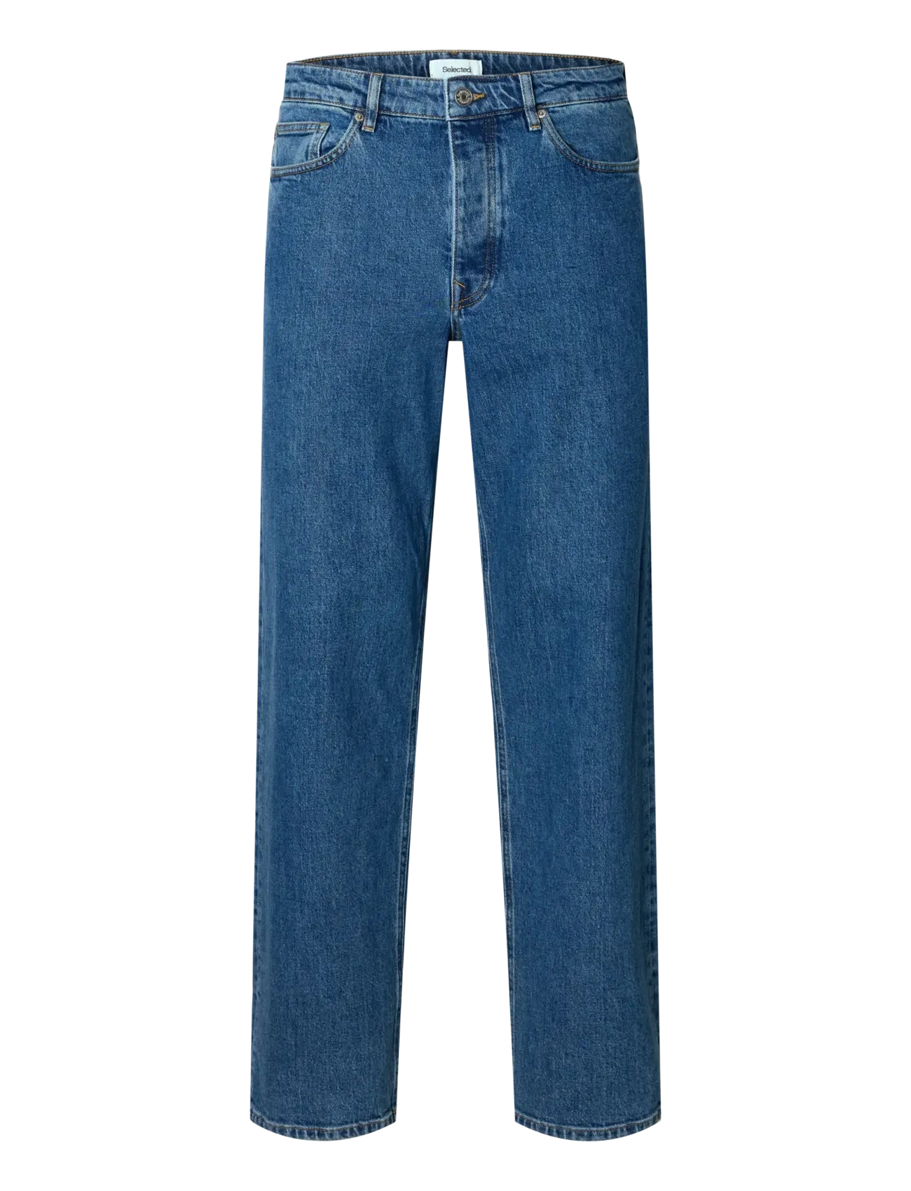 SLH220-LOOSE BEN KORI JEANS NOOS - MEDIUM BLUE DENIM