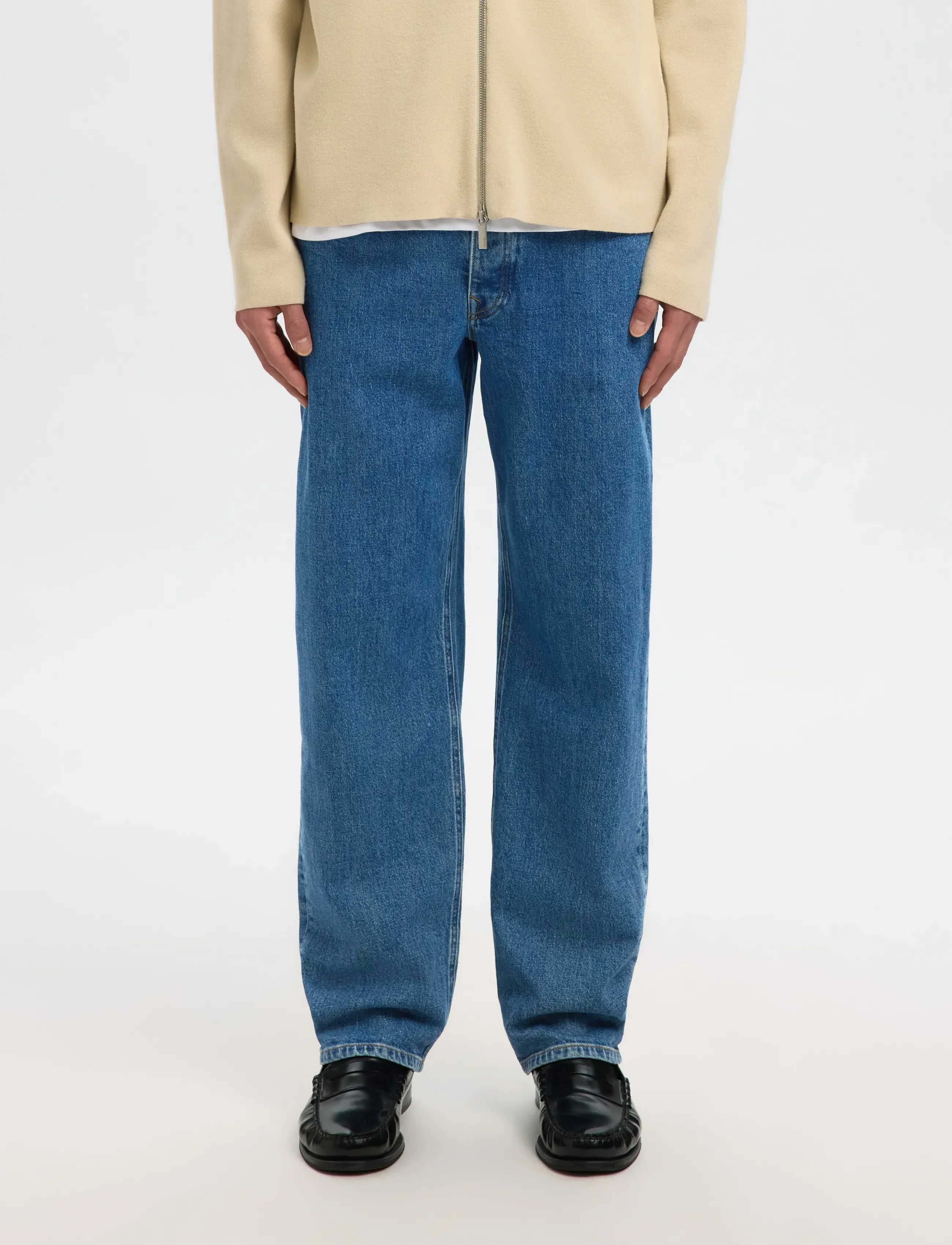 Selected SLH220-LOOSE BEN KORI JEANS NOOS - Teksad - MEDIUM BLUE DENIM / blue