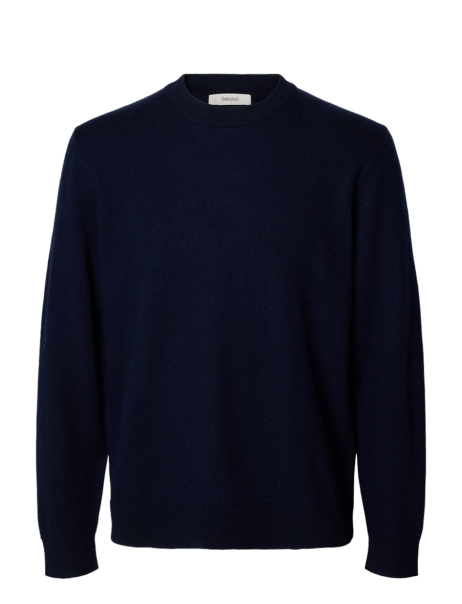 Selected - SLMTRAY MERINO BRUSHED CREW NOOS - navy blazer - 1