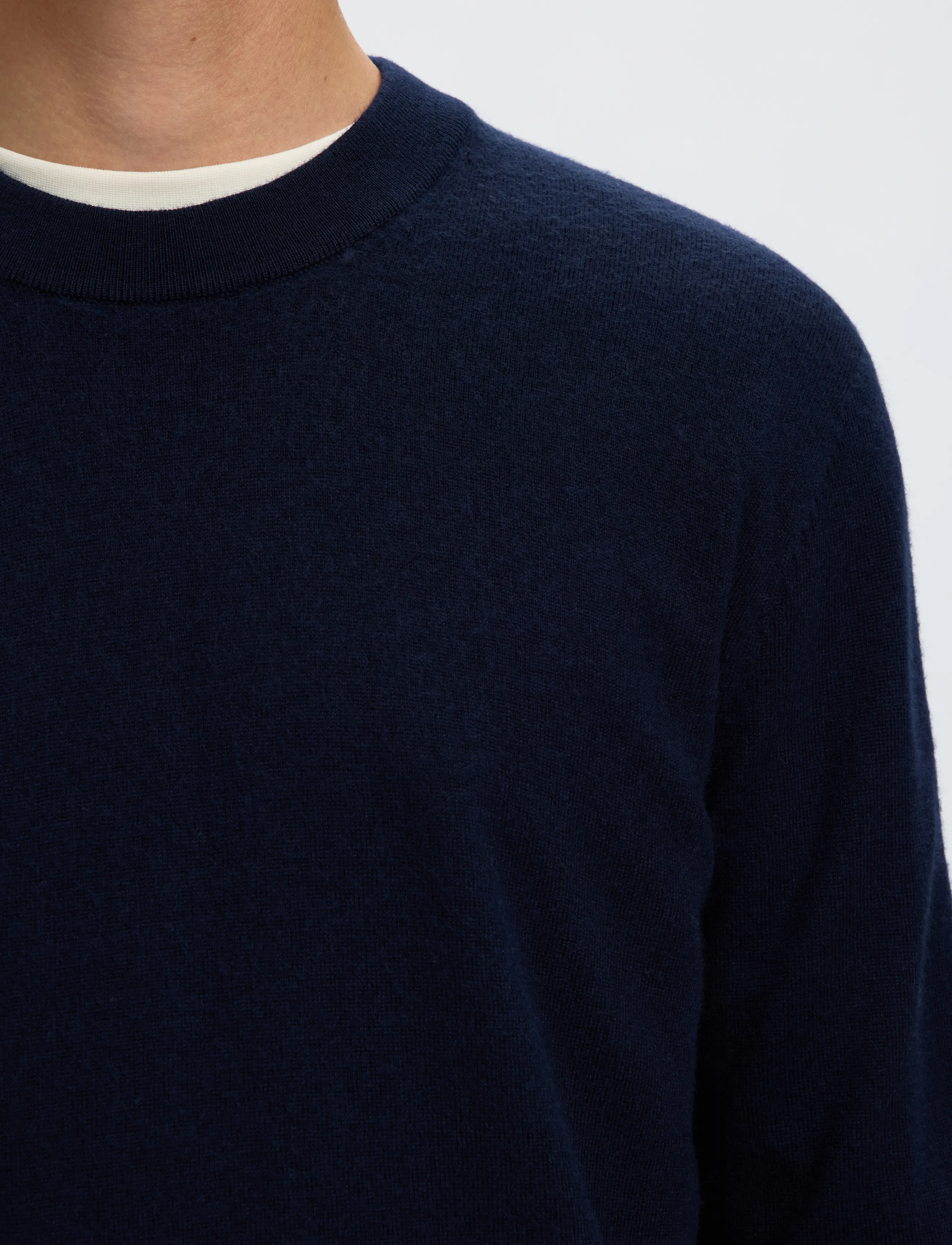 Selected - SLMTRAY MERINO BRUSHED CREW NOOS - navy blazer - 4