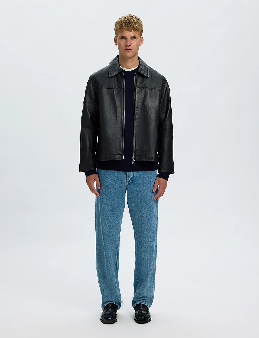 Selected - SLMTRAY MERINO BRUSHED CREW NOOS - navy blazer - 5