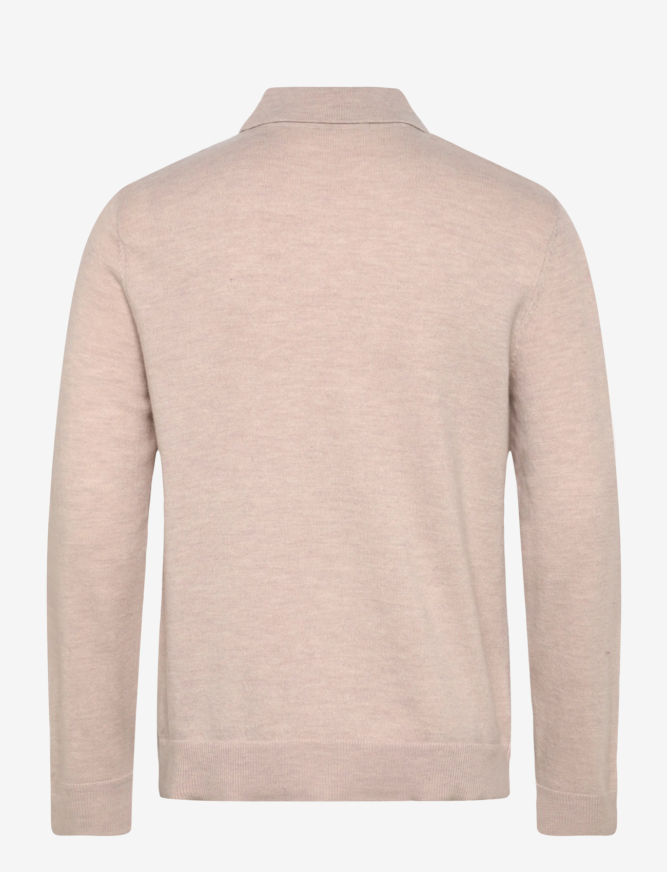 Selected - SLHTRAY MERINO BRUSHED RELAXED ZIP POLO - höstkläder - oatmeal - 1